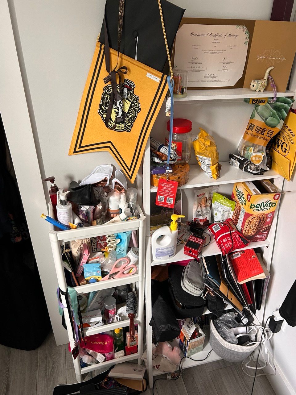 White 5-tiered Shelf (the one on the right)