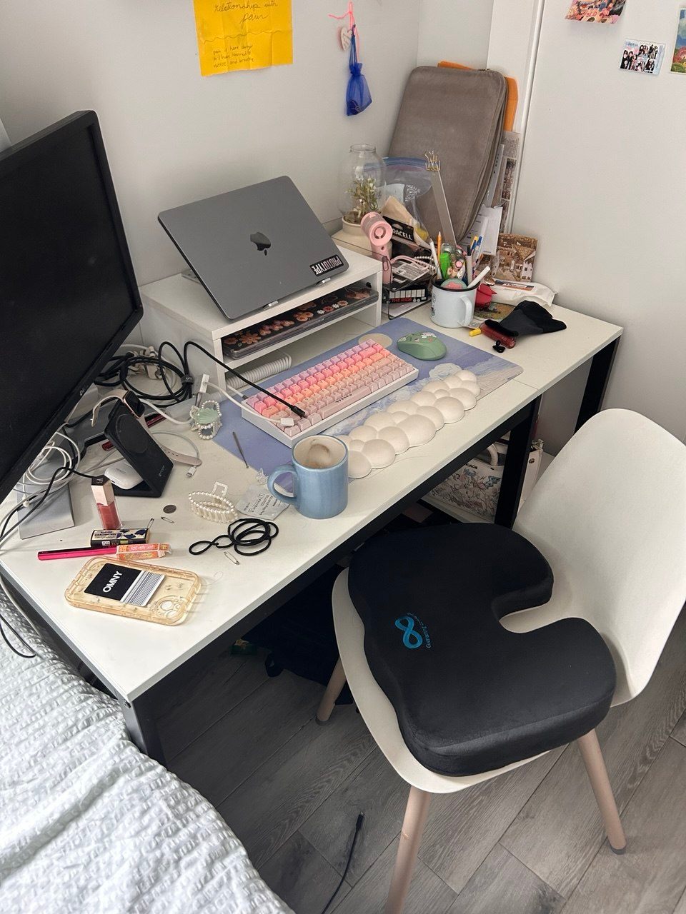 Table with Shelves and Chair