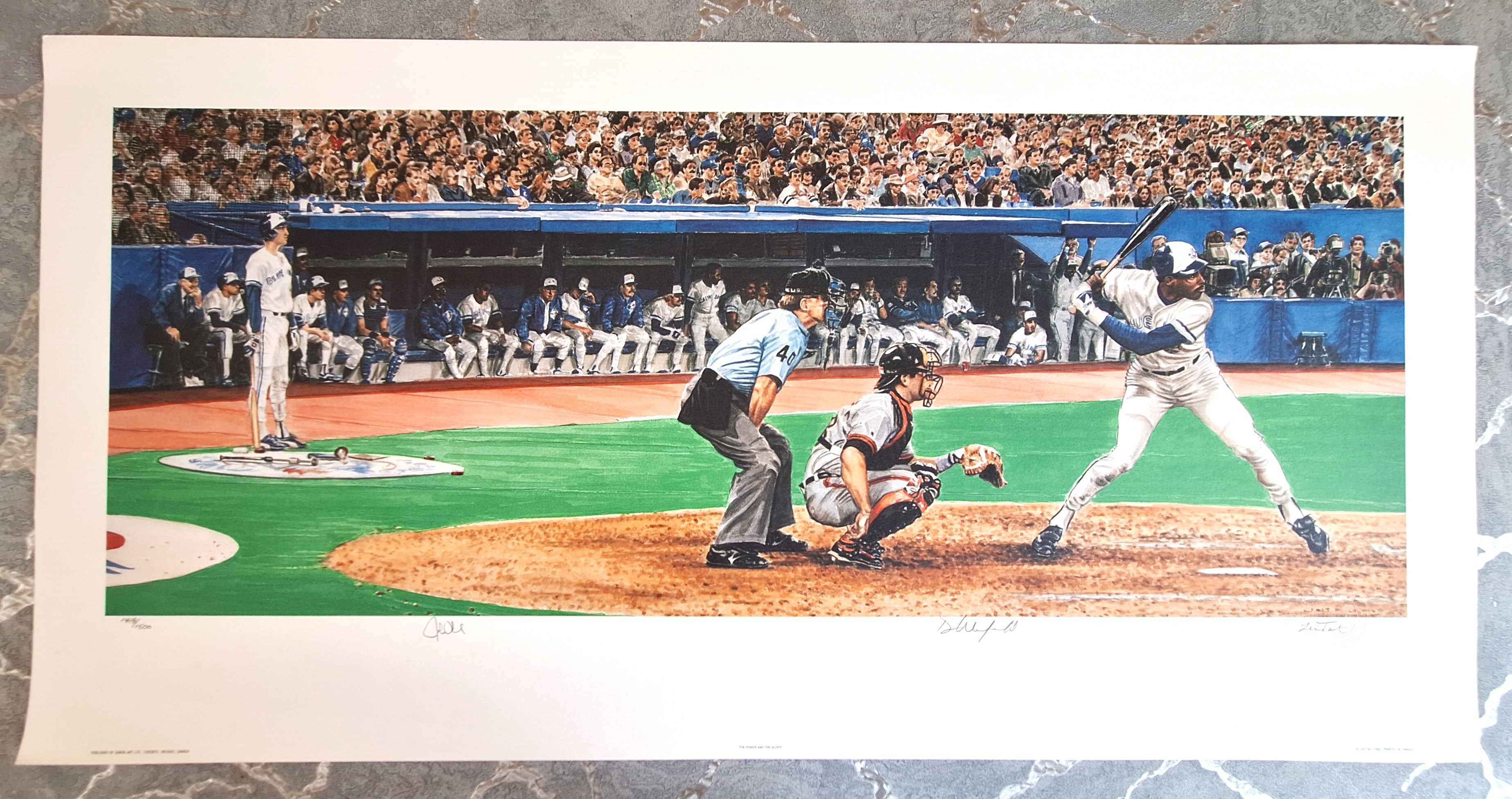 Les Tait "The Power & The Glory" L/E signed by Winfield & Olerud - photo 2
