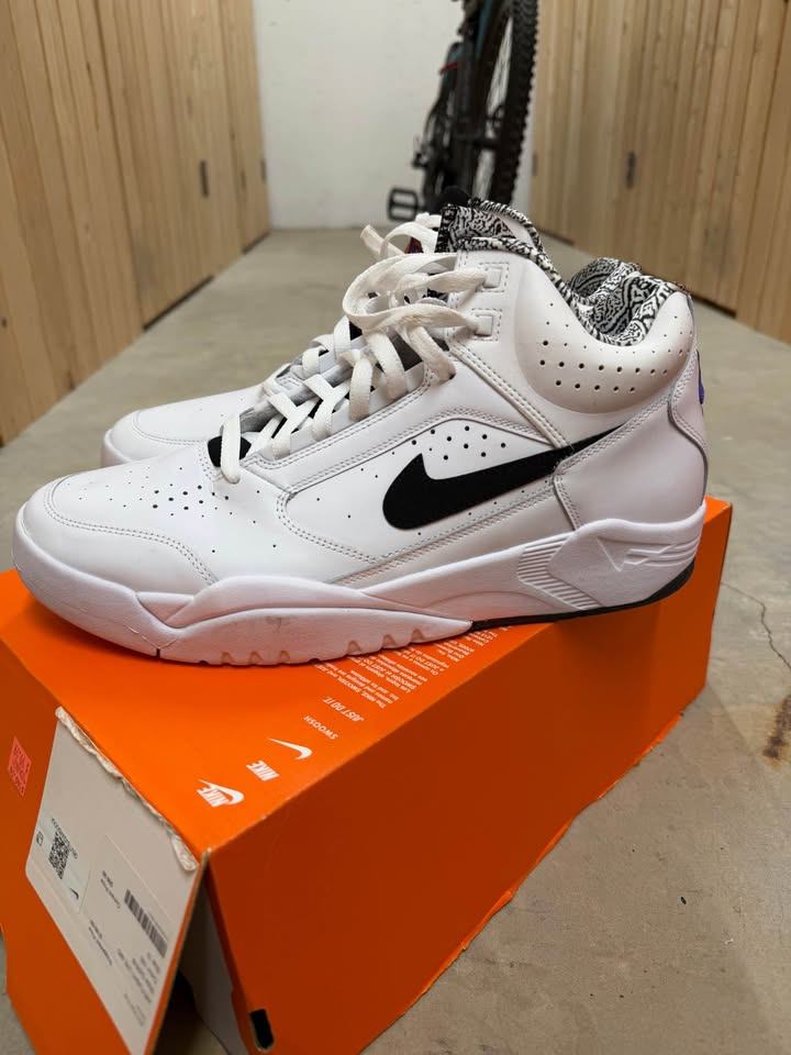 New Nike Air Flight Lite Mid WHITE BLACK 2021 - photo 2