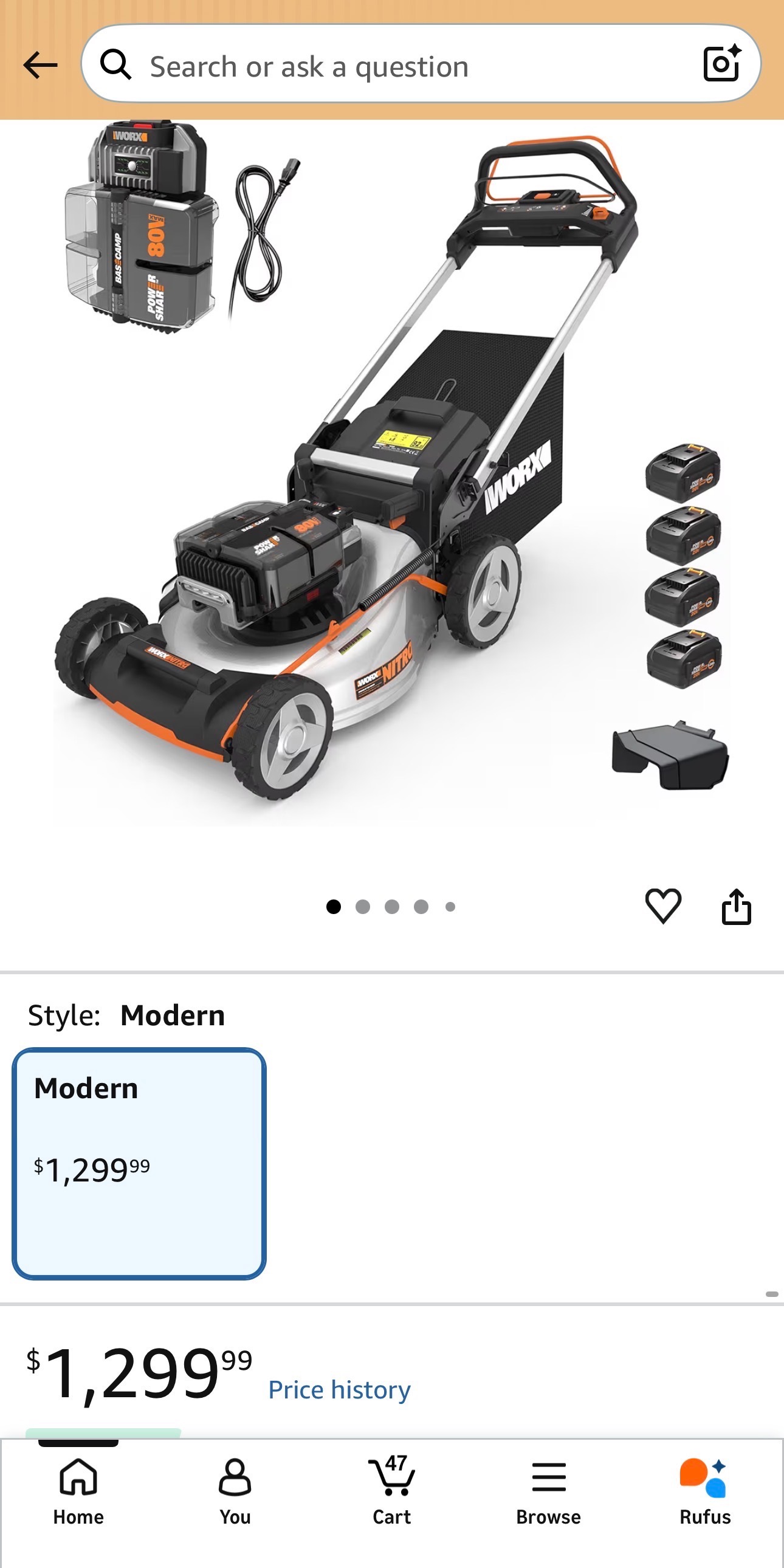 80v Cordless e-Lawn Mower Brushless Motor 3-in-1 Self-Propelled - photo 2