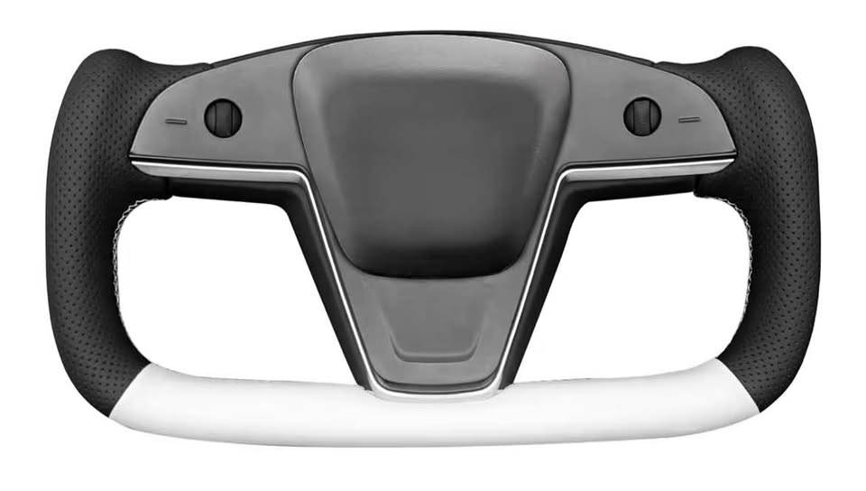 Leather Steering Wheel Cover Wrap for Tesla Model S - photo 2