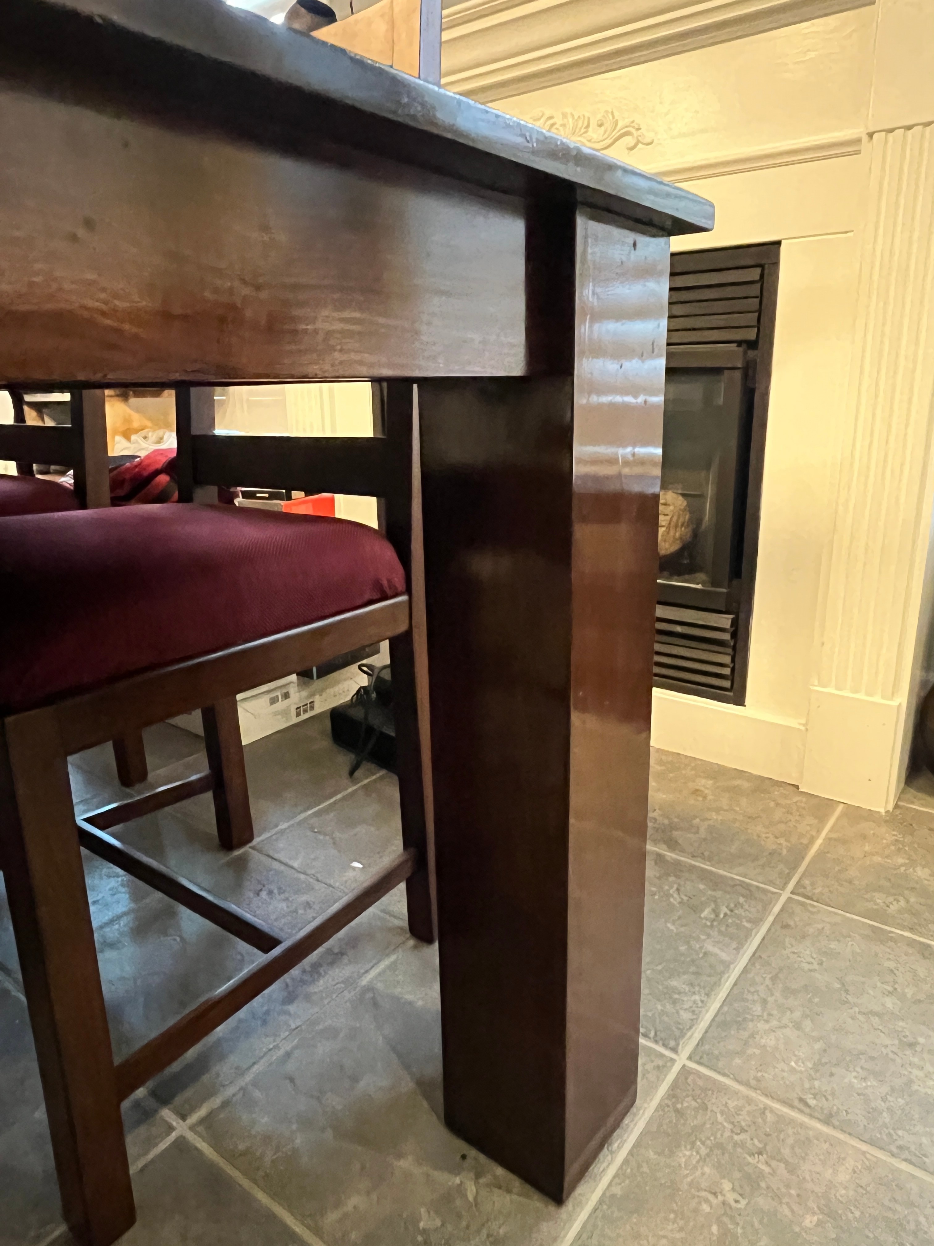 Solid Handmade 8-person Rosewood Dining Table & 6 chairs - photo 5