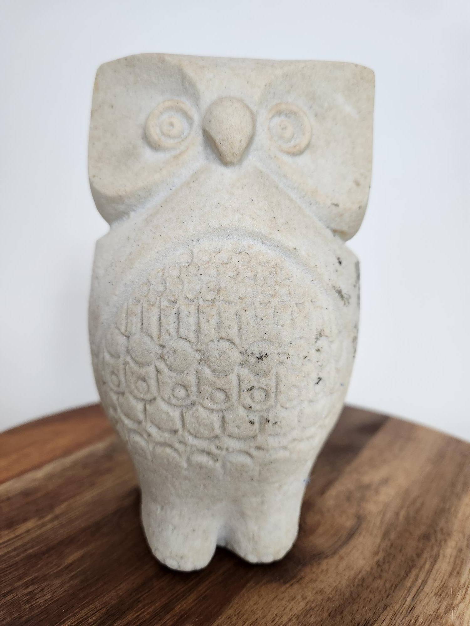 Mid-Century Modern Stone Owl by Marbell Stone, Belgium