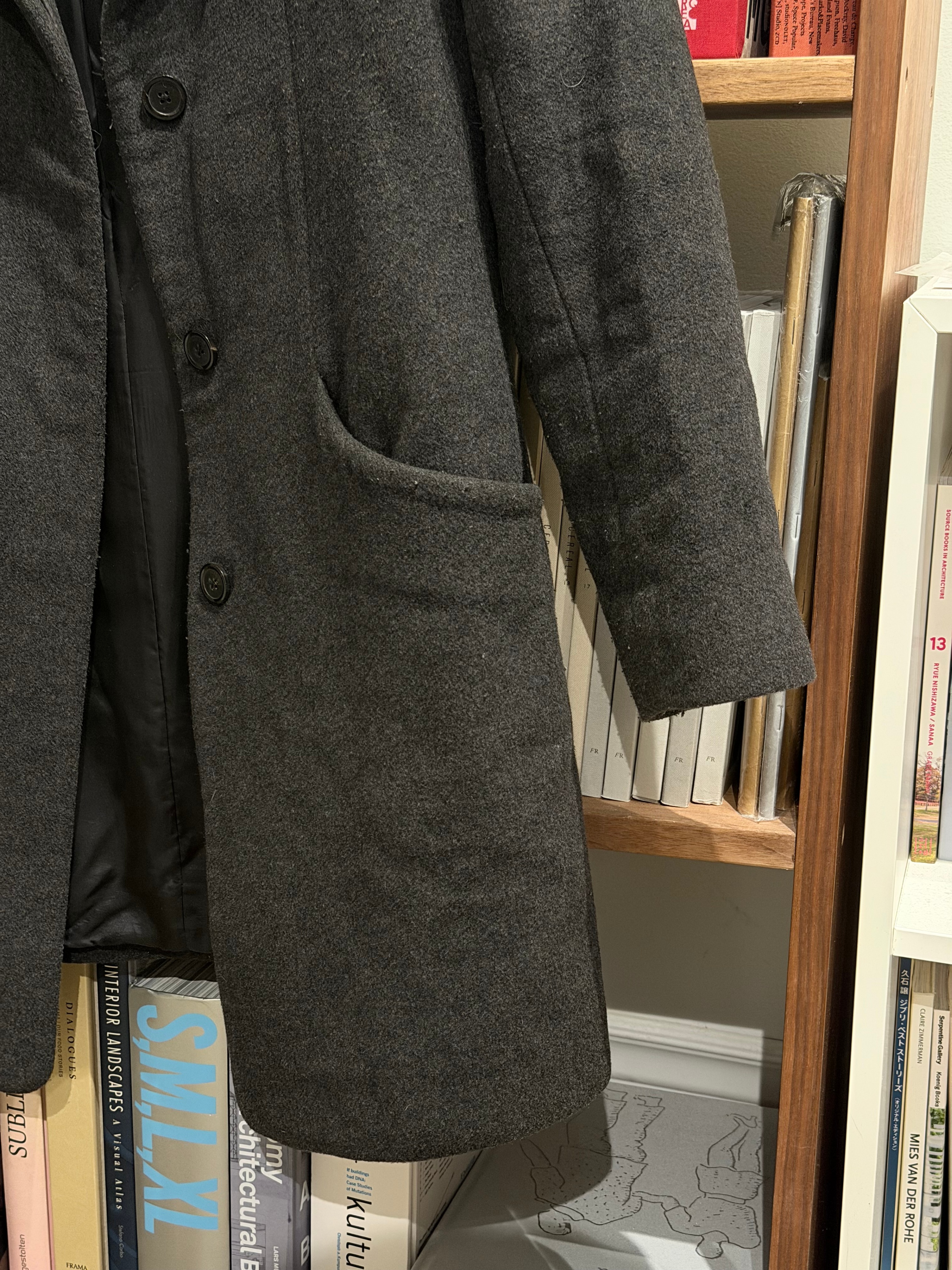 Aritzia Wilfred Charcoal Colour Cocoon Wool coat - photo 3