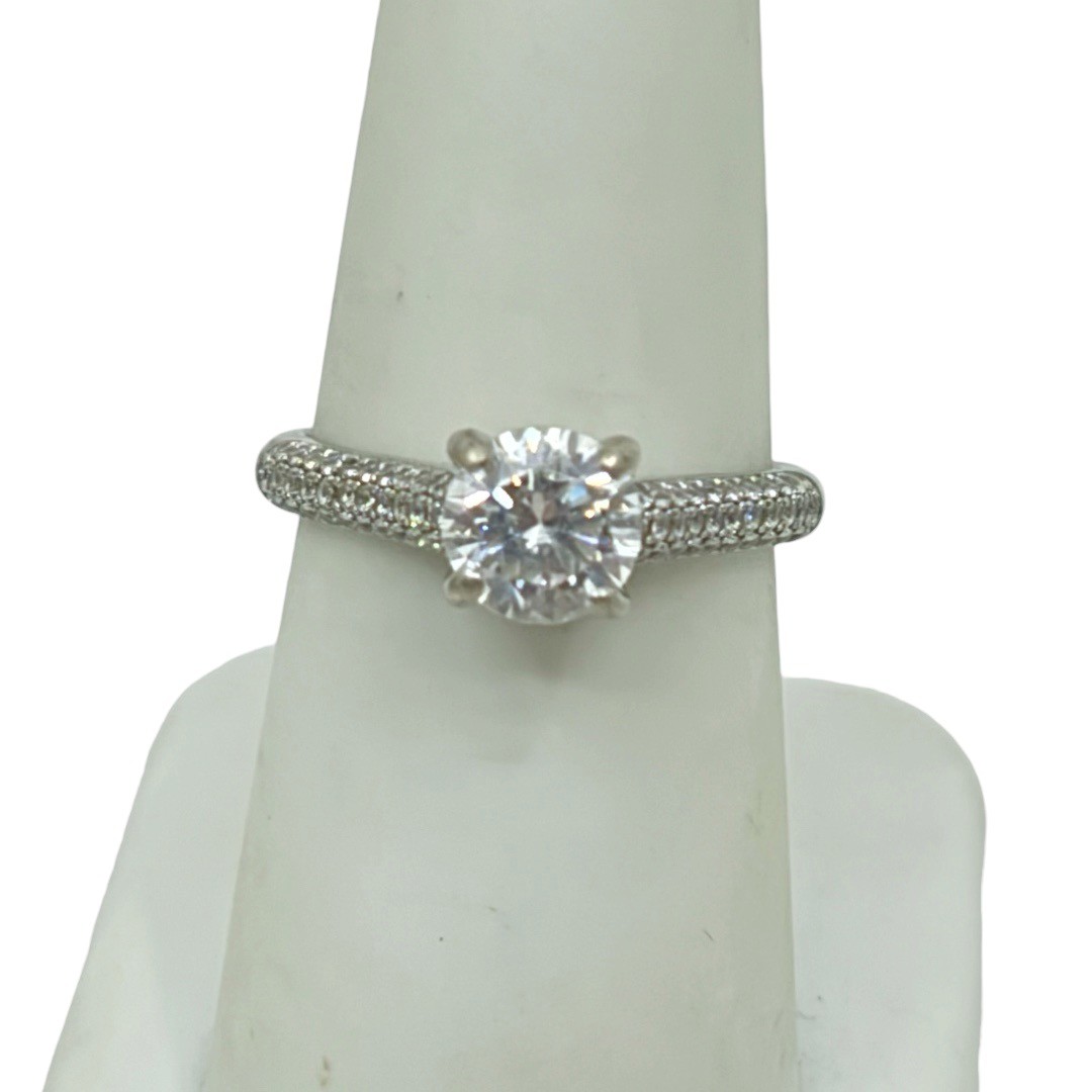 MMW Sterling silver cubic zirconia engagement ring - GM1207 - photo 2