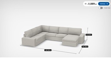 Light Beige IKEA KIKIV Sectional Sofa with Storage - photo 3