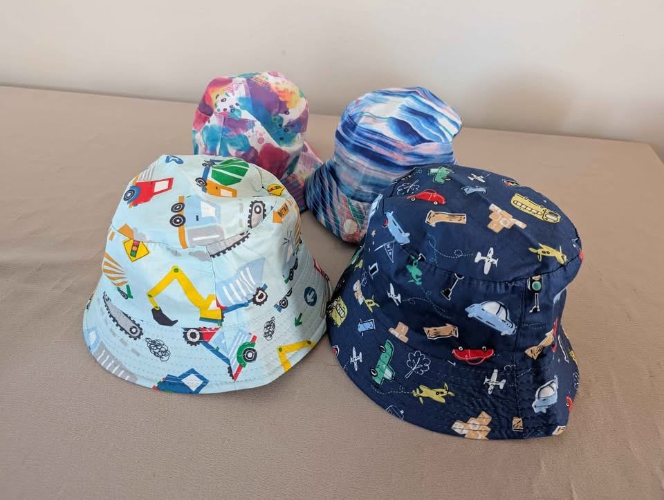 Summer hats for kids and youth Sun cap Bucket hats pink colorful - photo 2
