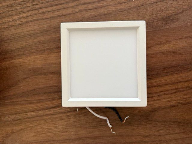 Square White LED Flush Mount Ceiling Light, 4000K