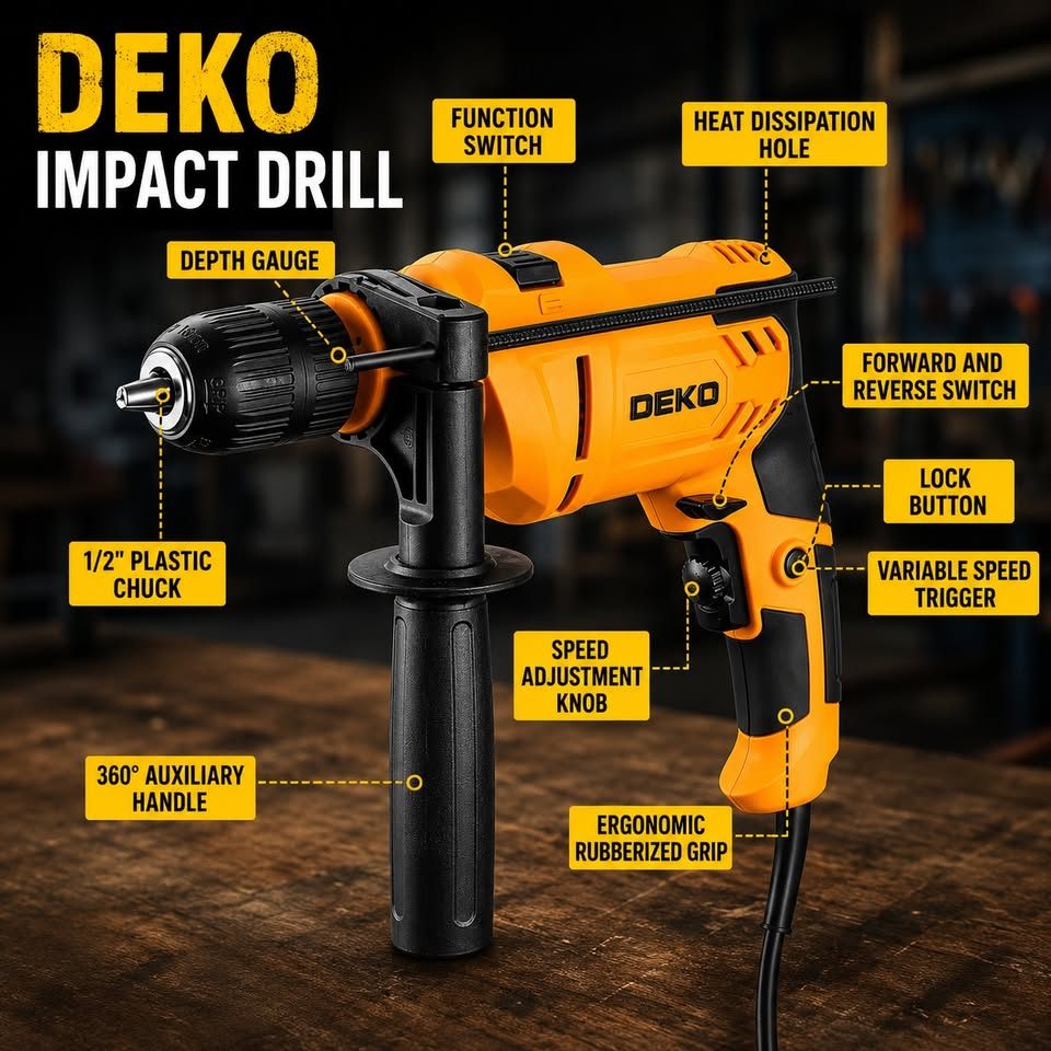 Corded Hammer Drill 3000 RPM High-Speed Electric Drill - photo 4
