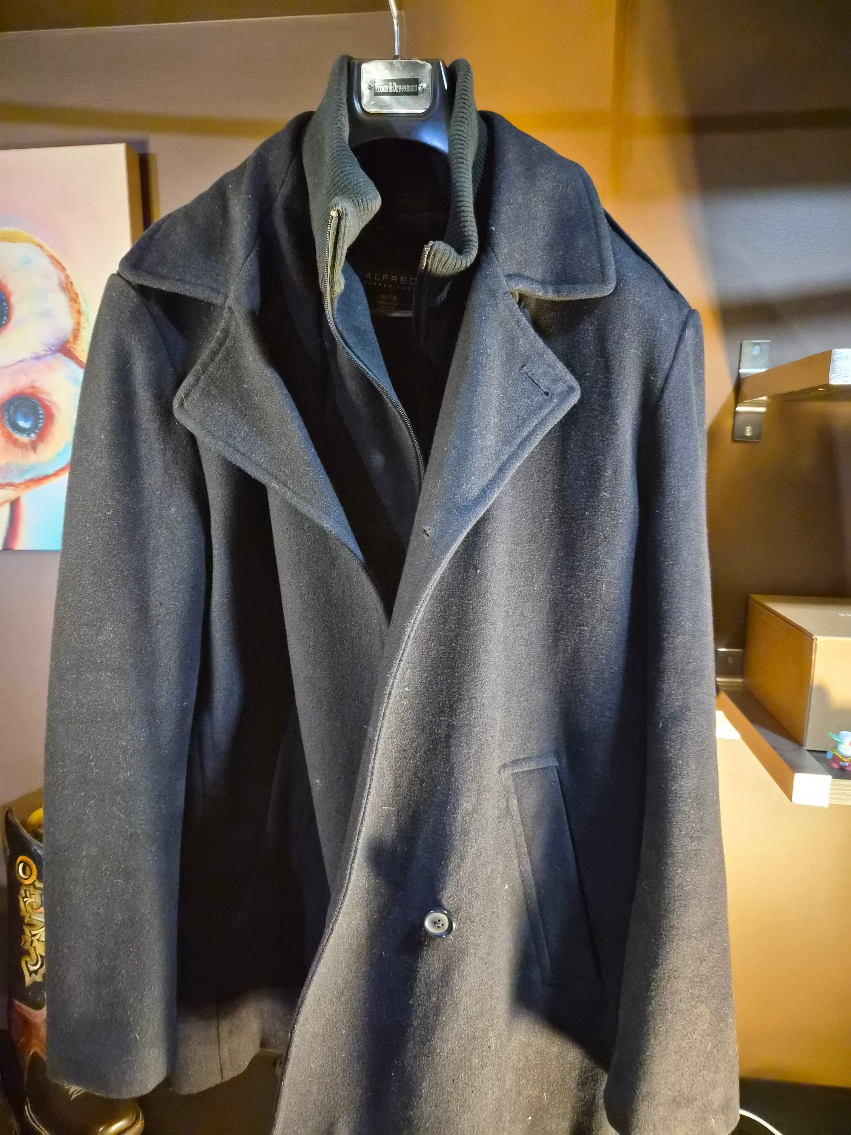 Alfred Sung Wool Blend Peacoat