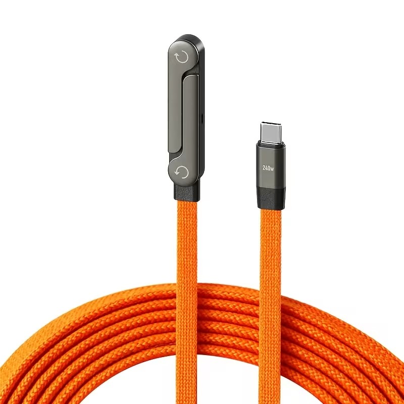 240w Braided Fast Charge Cable with Built-in Phone Stand - photo 5