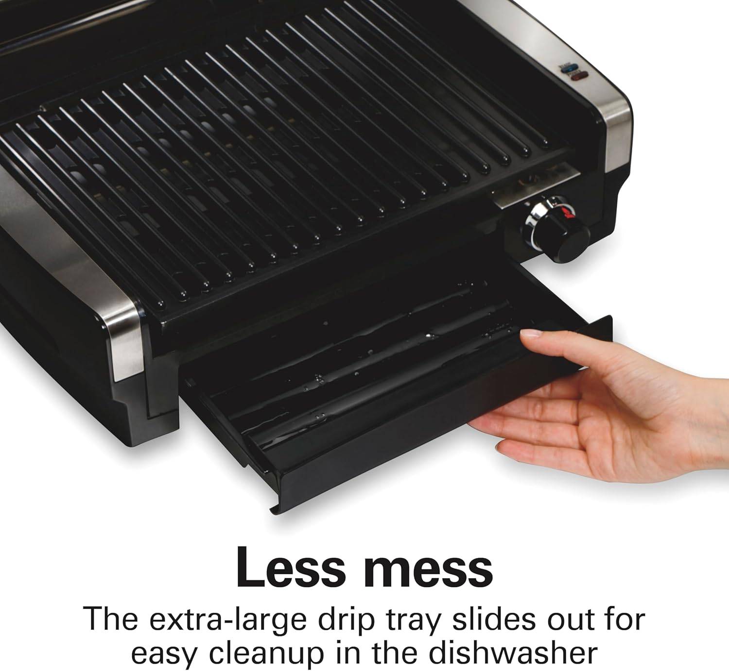 Hamilton Beach Electric Indoor Searing Grill – Stainless Steel - photo 4