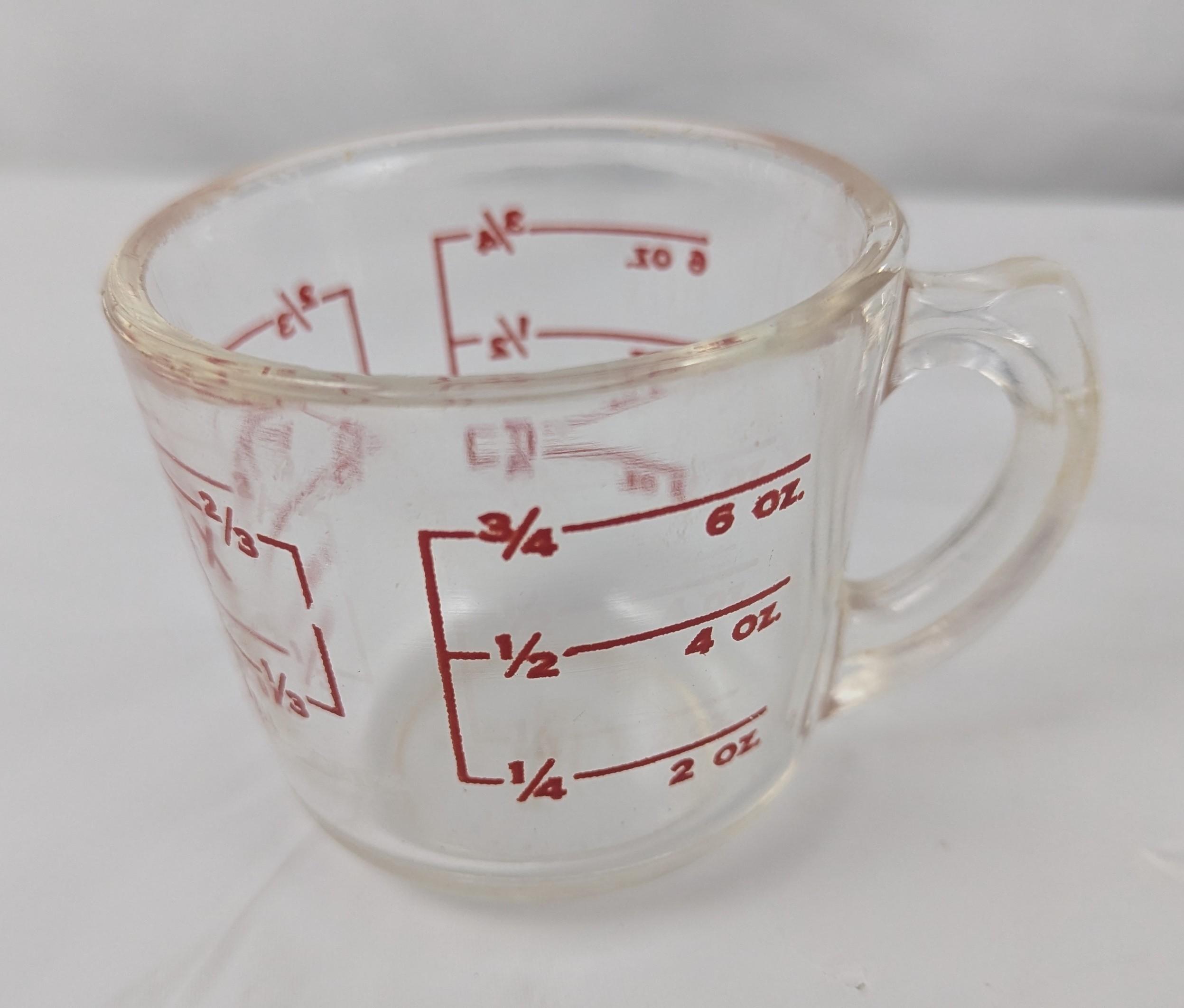 PYREX Antique 1940s Measuring Glass 1 Cup Closed D Handle - photo 2