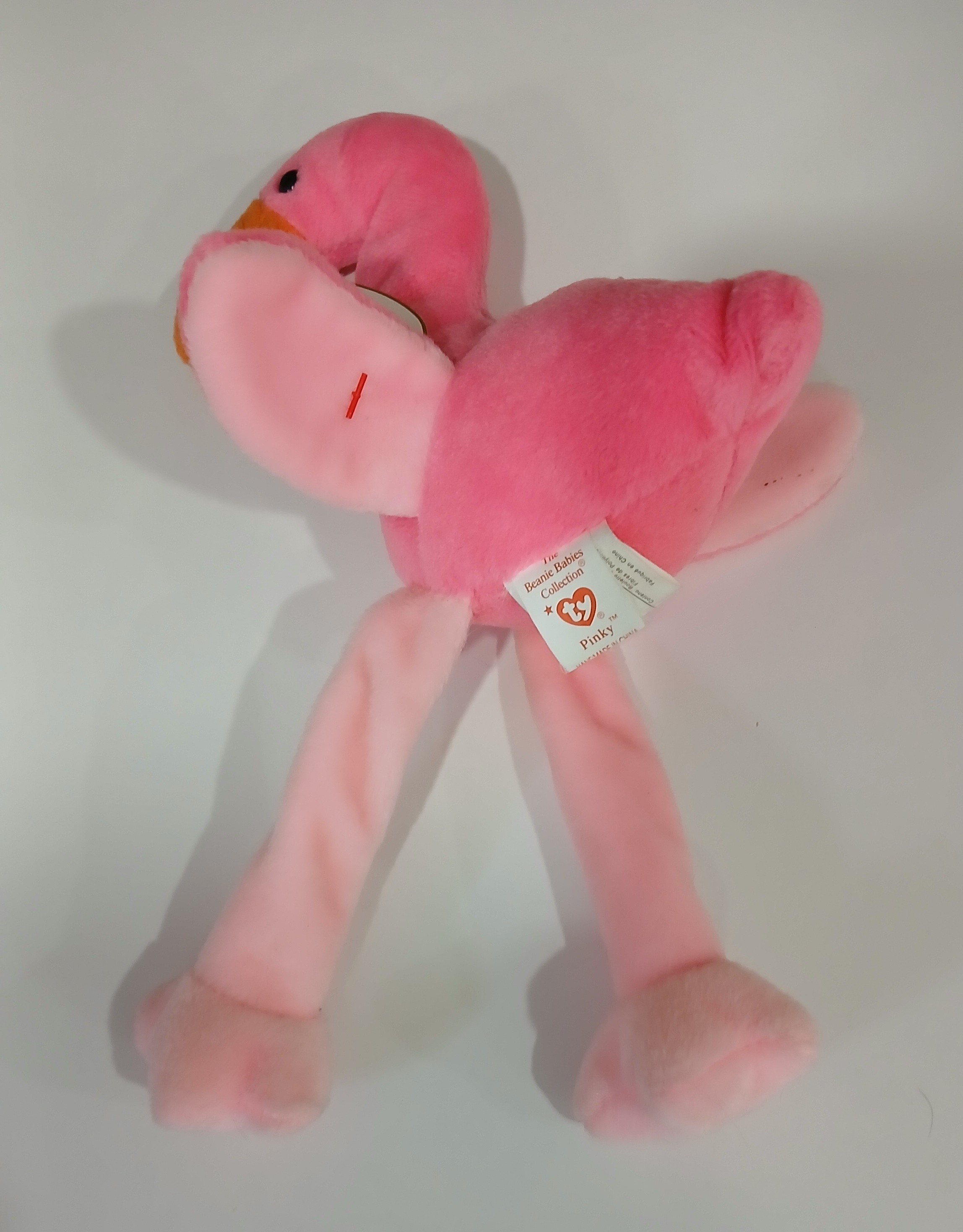 Ty Beany Baby Pinky With Birth Tag ,Like New. - photo 3