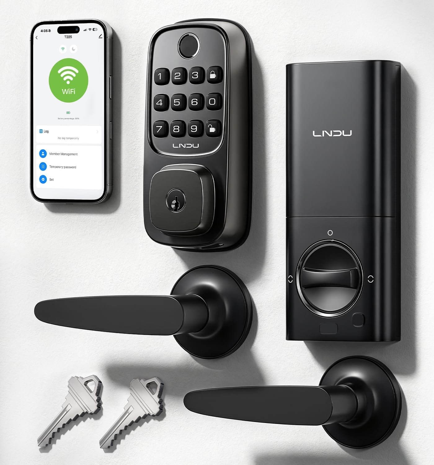 Wifi Smart Door Lock, Keyless Entry, Alexa &Google Assistant