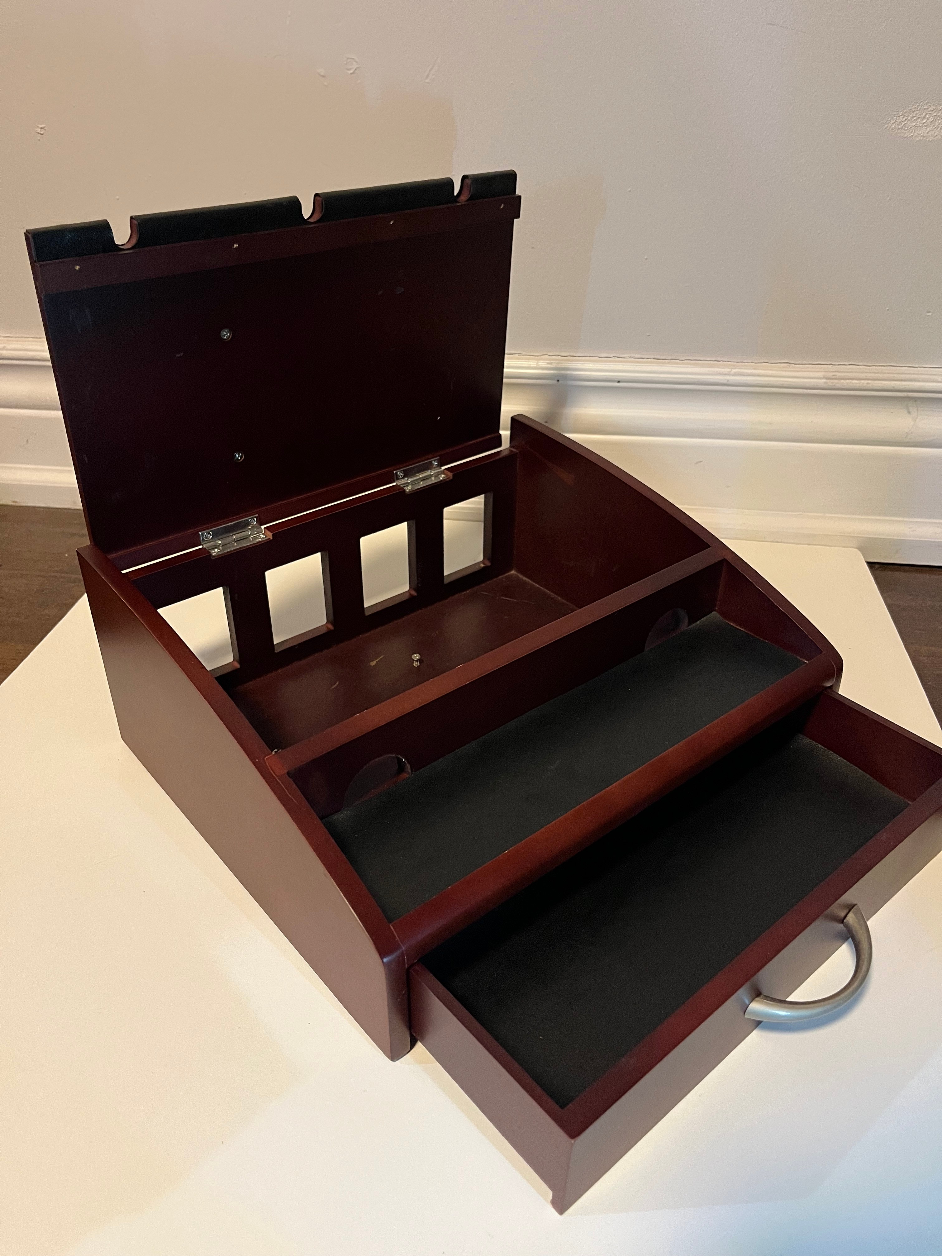 Wood Desk Organizer with Drawer & Storage Compartments - photo 4