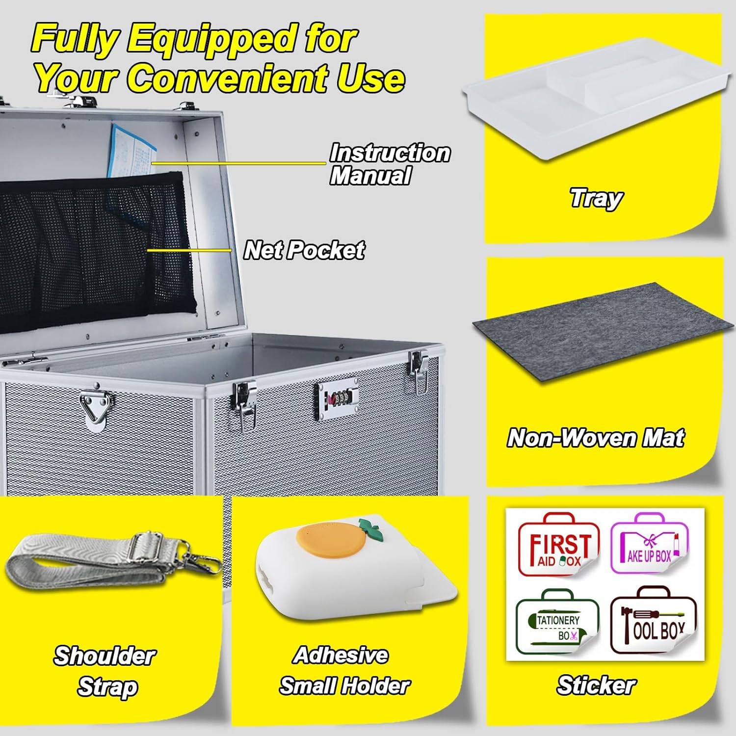 Portable Locking Storage Box with Combination Lock (Medium) - photo 4