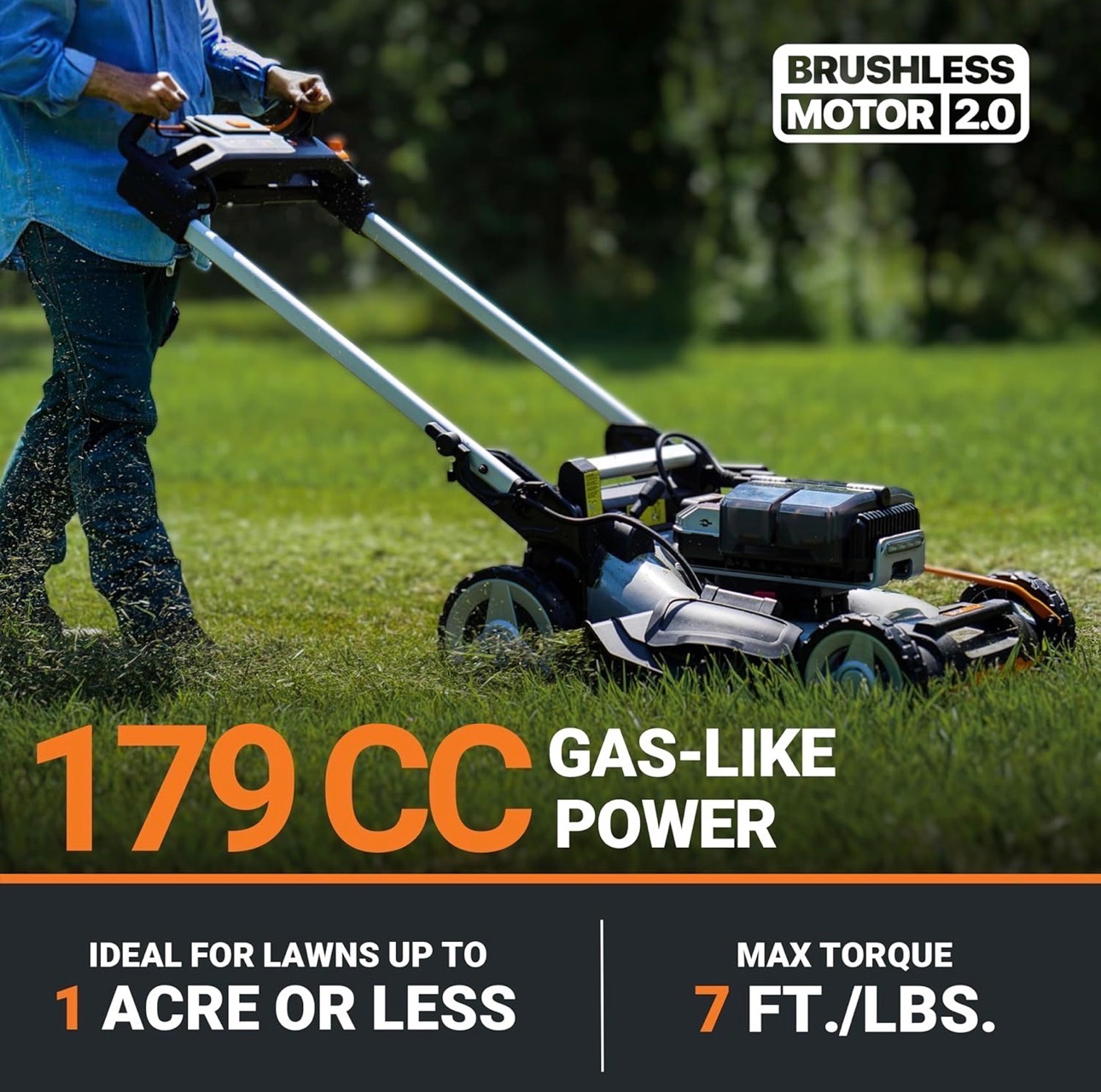 80v Cordless e-Lawn Mower Brushless Motor 3-in-1 Self-Propelled