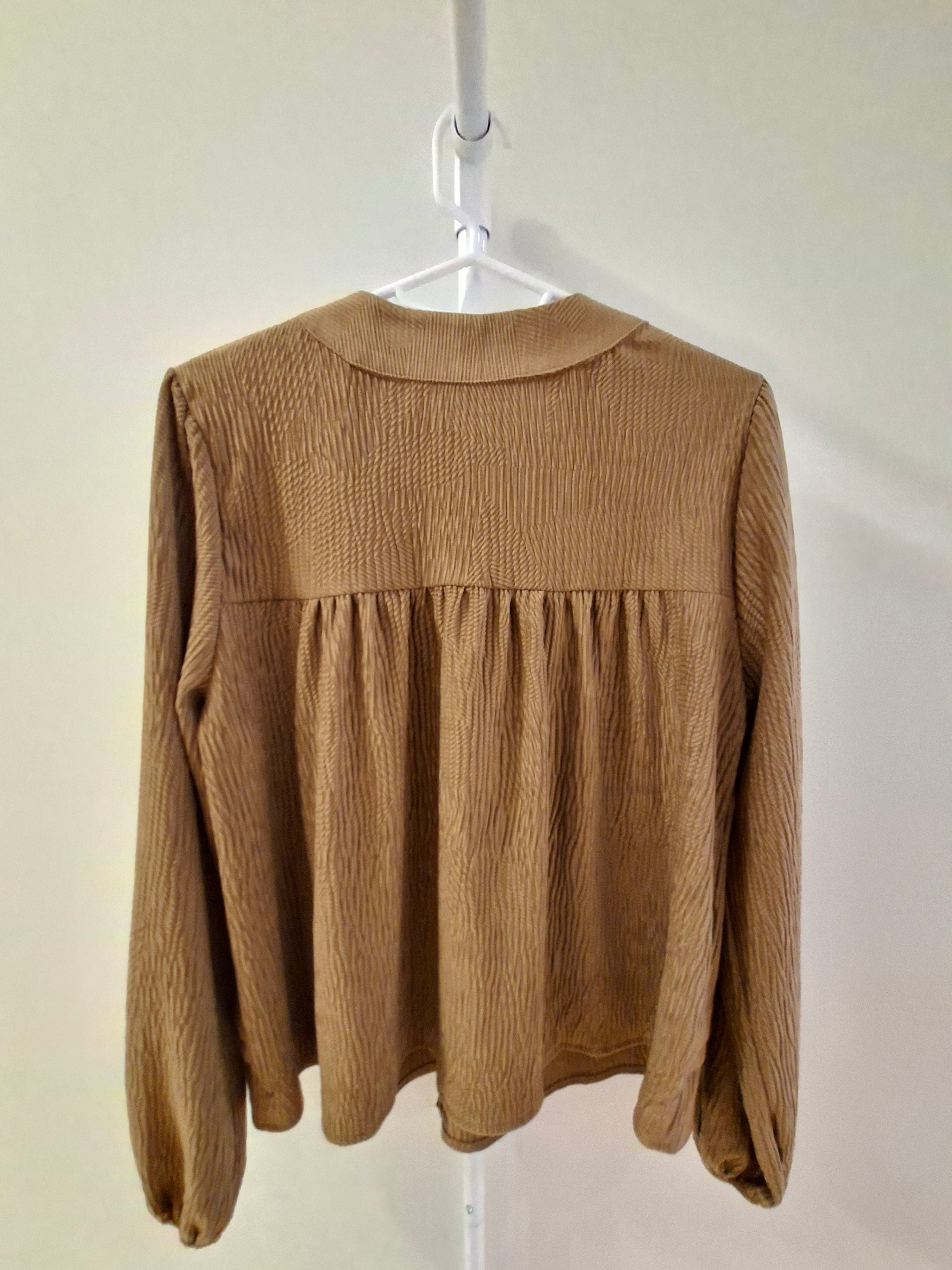 Brown Textured Button-Up Cardigan - photo 2