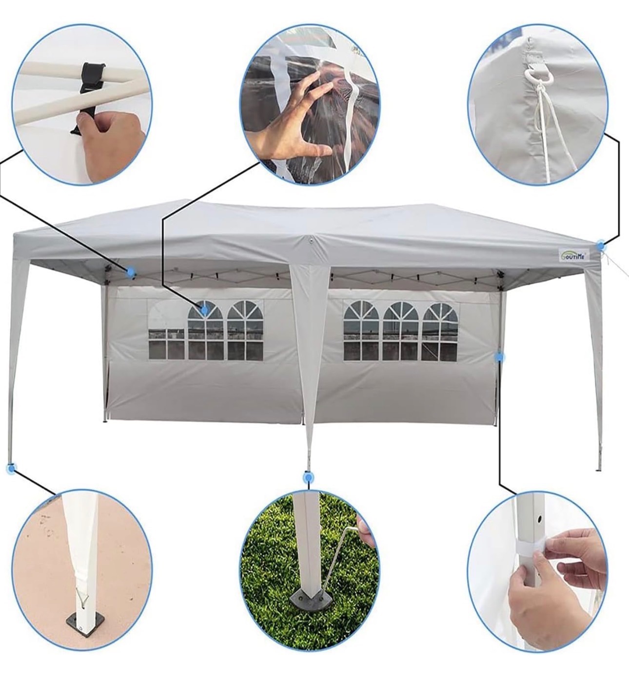 READ: 10x20ft Pop Up Canopy Tent with Sidewalls for Outdoor - photo 5