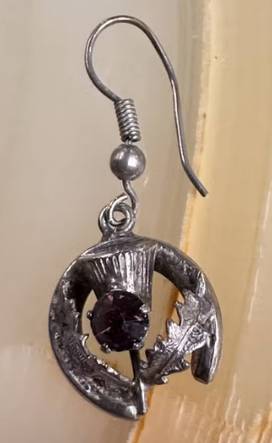 Vintage Ward Brothers (W.Bs) Sterling Silver Thistle Earrings - photo 2