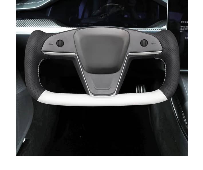 Leather Steering Wheel Cover Wrap for Tesla Model S - photo 4