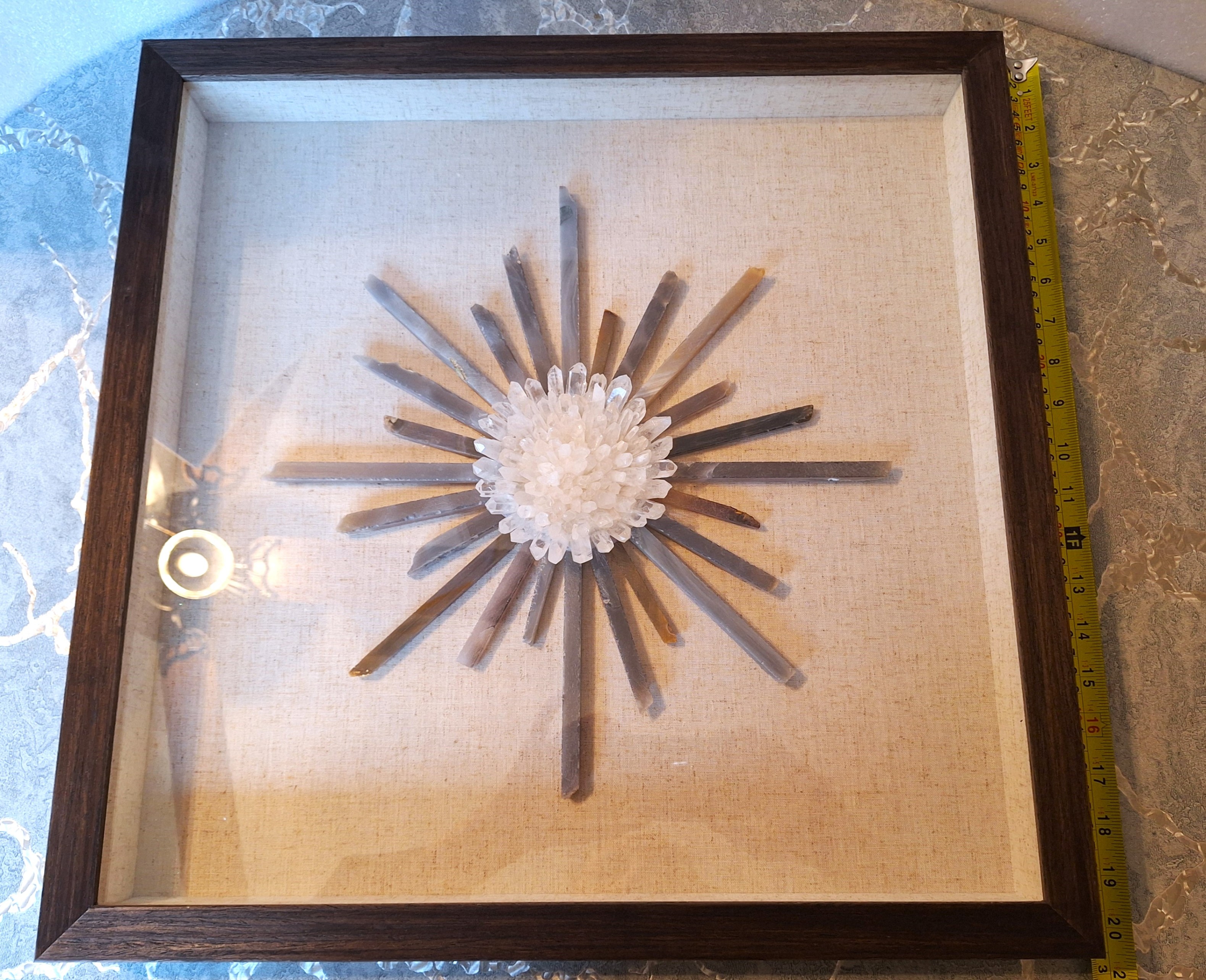 Framed Crystal Sunburst Wall Art - photo 4