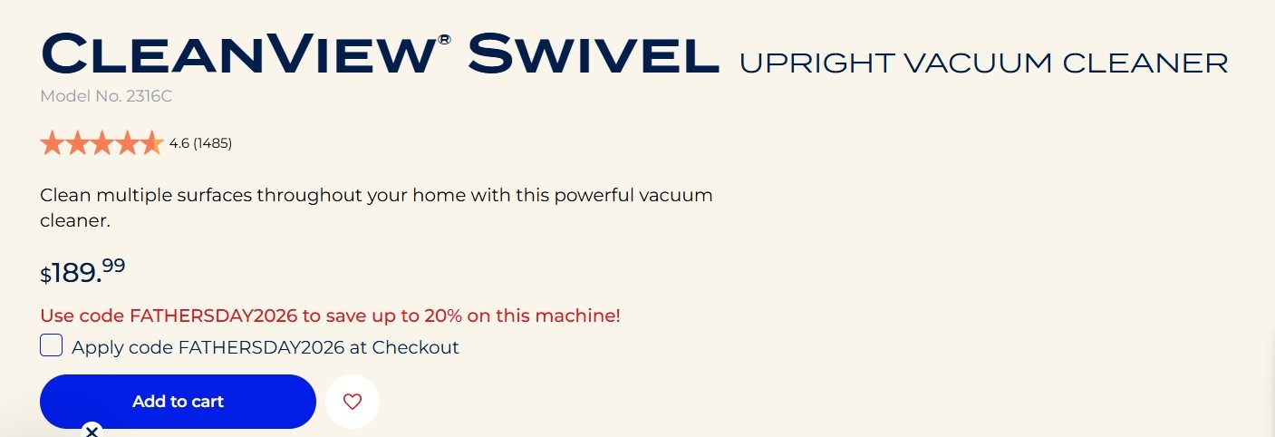 Bissell CleanView Upright Multi-Cyclonic Vacuum Cleaner - photo 3