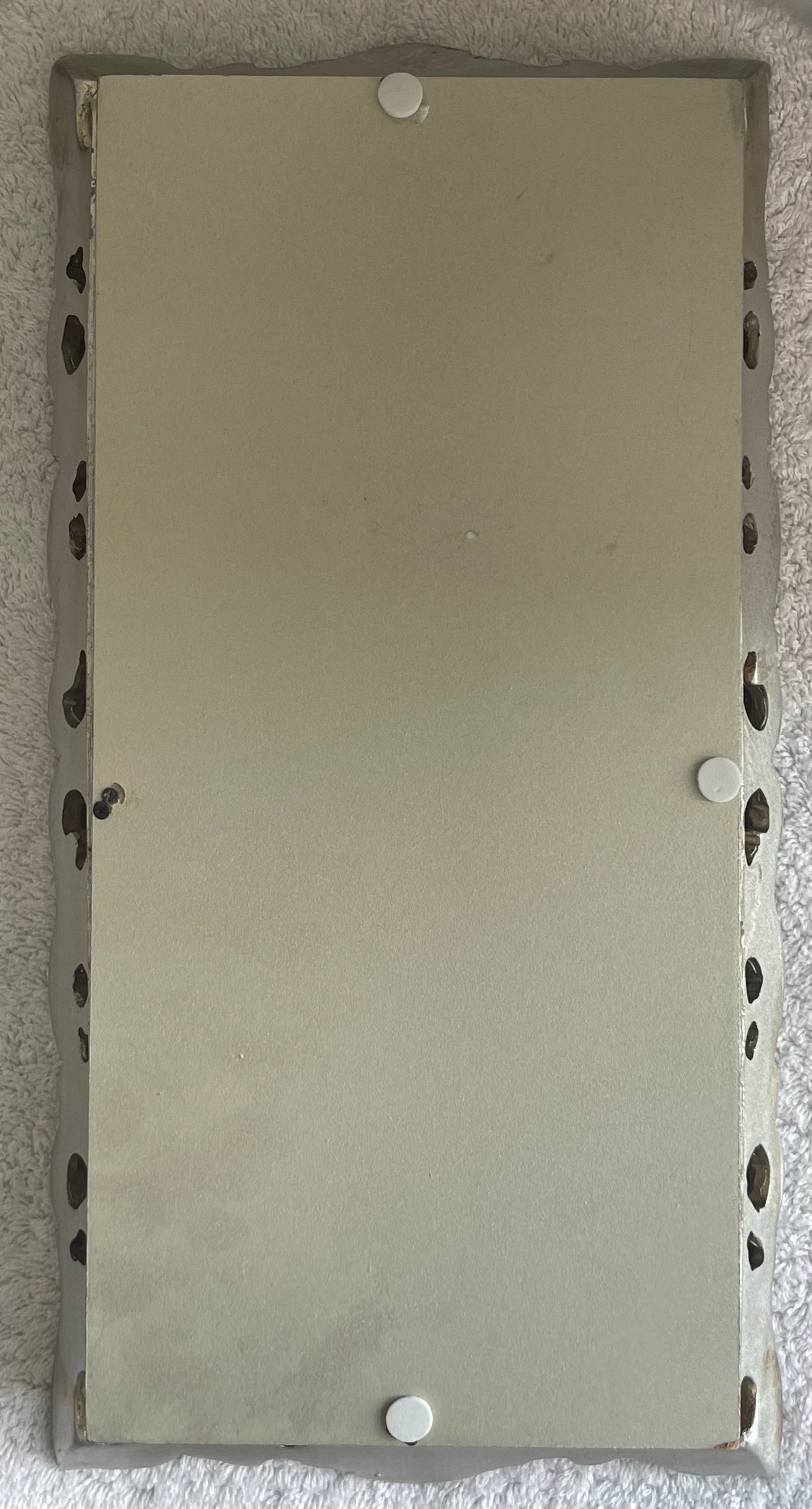 Vintage Heavy Silver Ribbon Bow Crest Mirror - photo 3