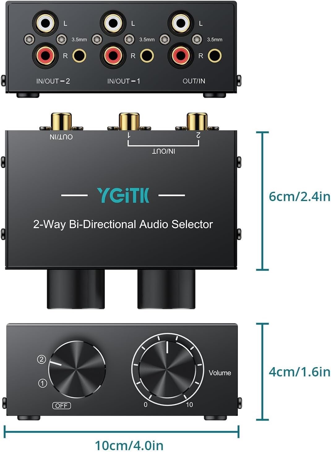YGTIK 2-Way Bi-Directional Audio Selector - photo 3