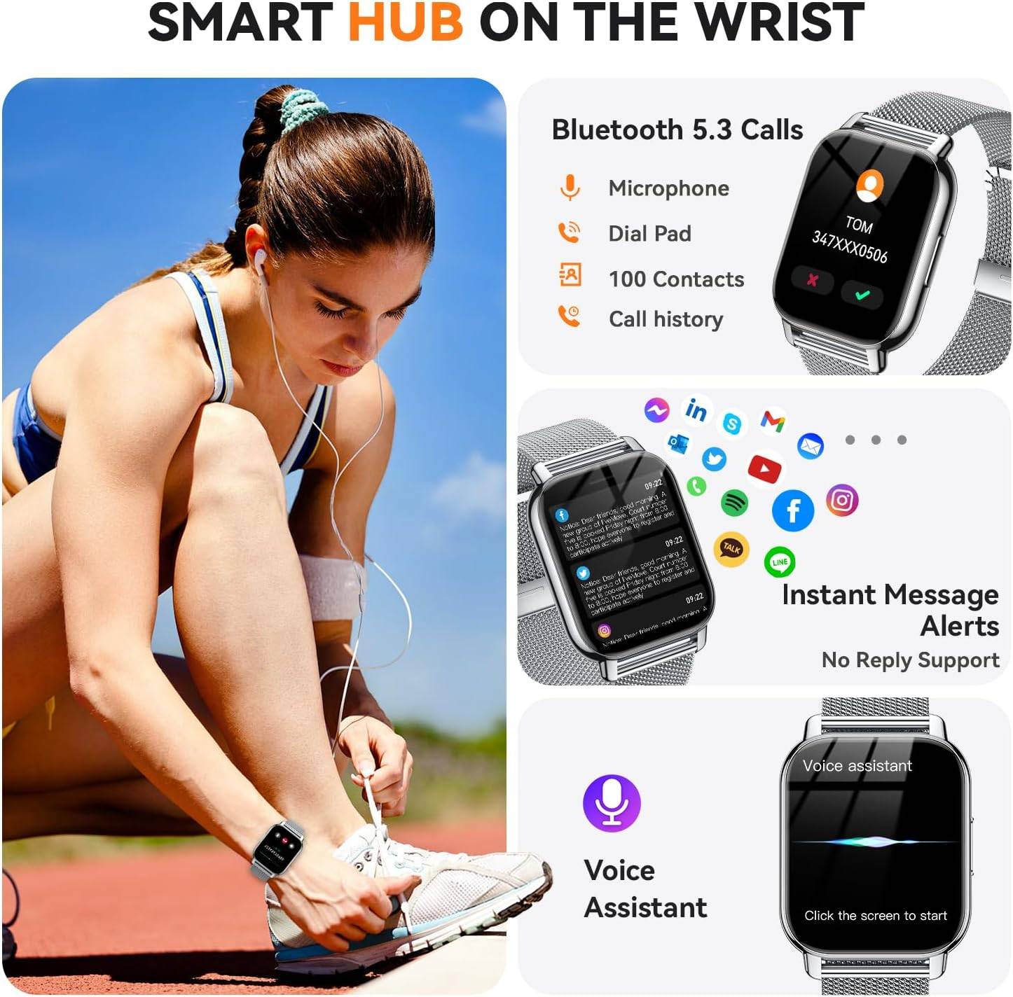 Kruteify Smart Watch with 3 Bands - photo 4