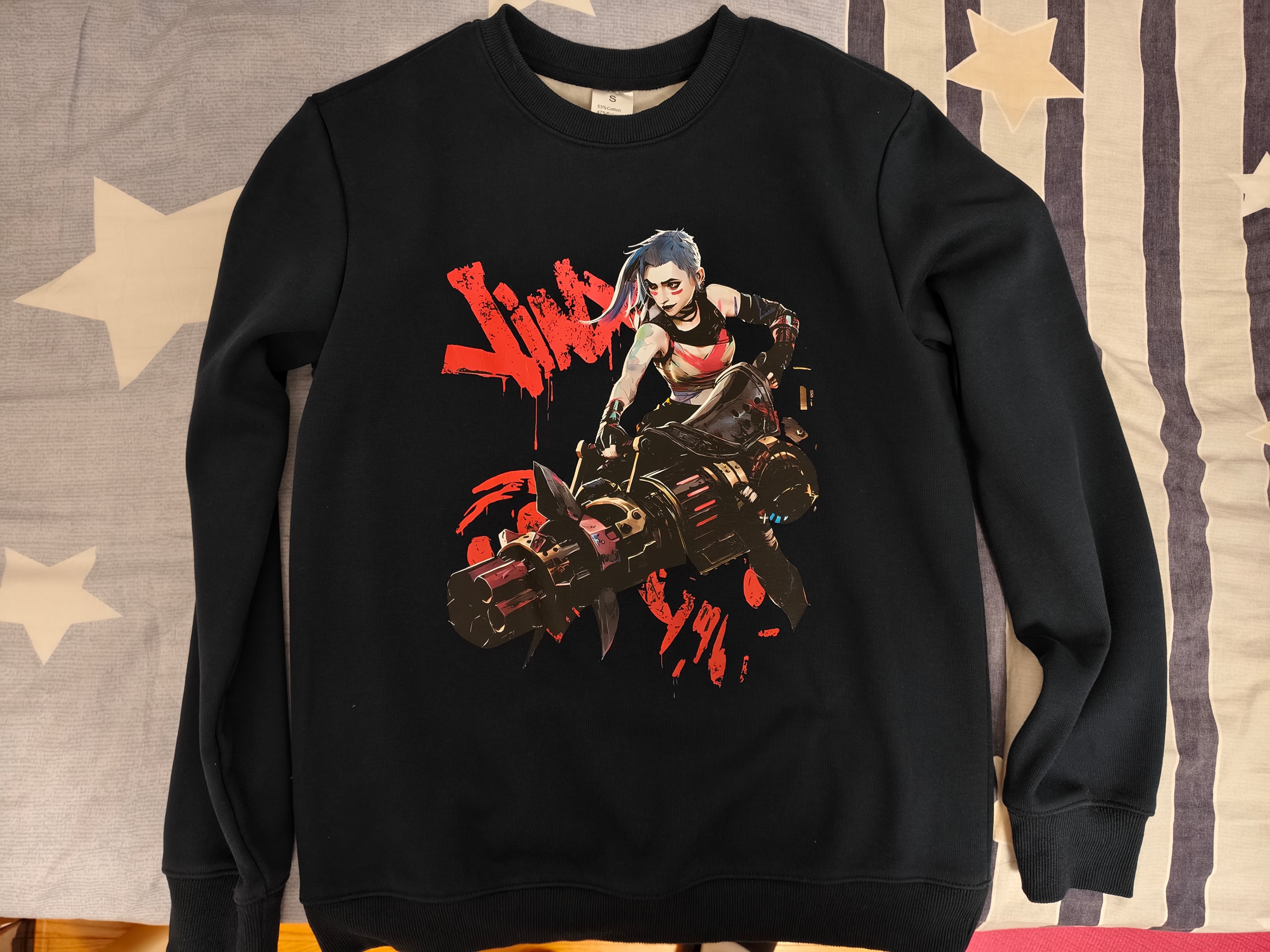 Arcane Jinx Navy Blue Crew Neck Sweat Shirt