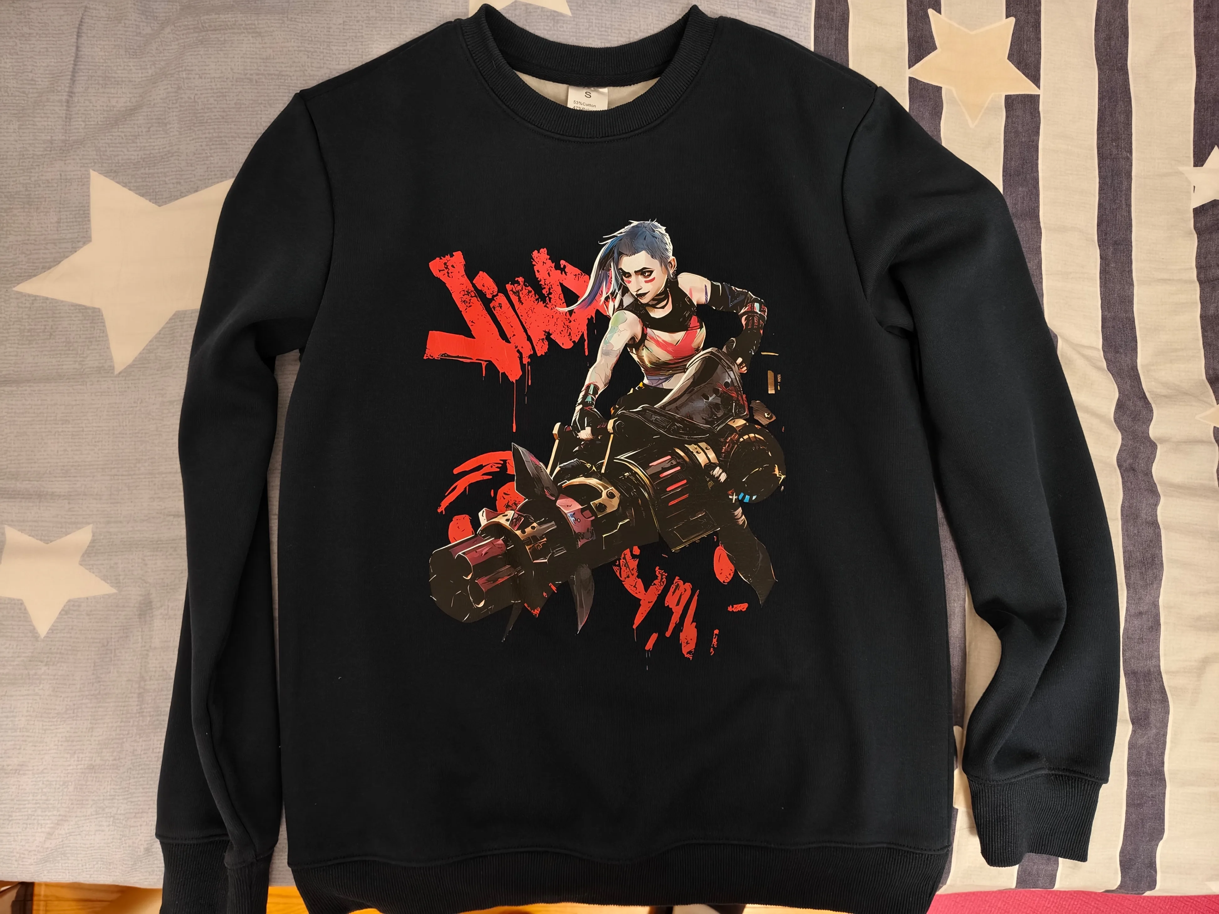 Arcane Jinx Navy Blue Crew Neck Sweat Shirt