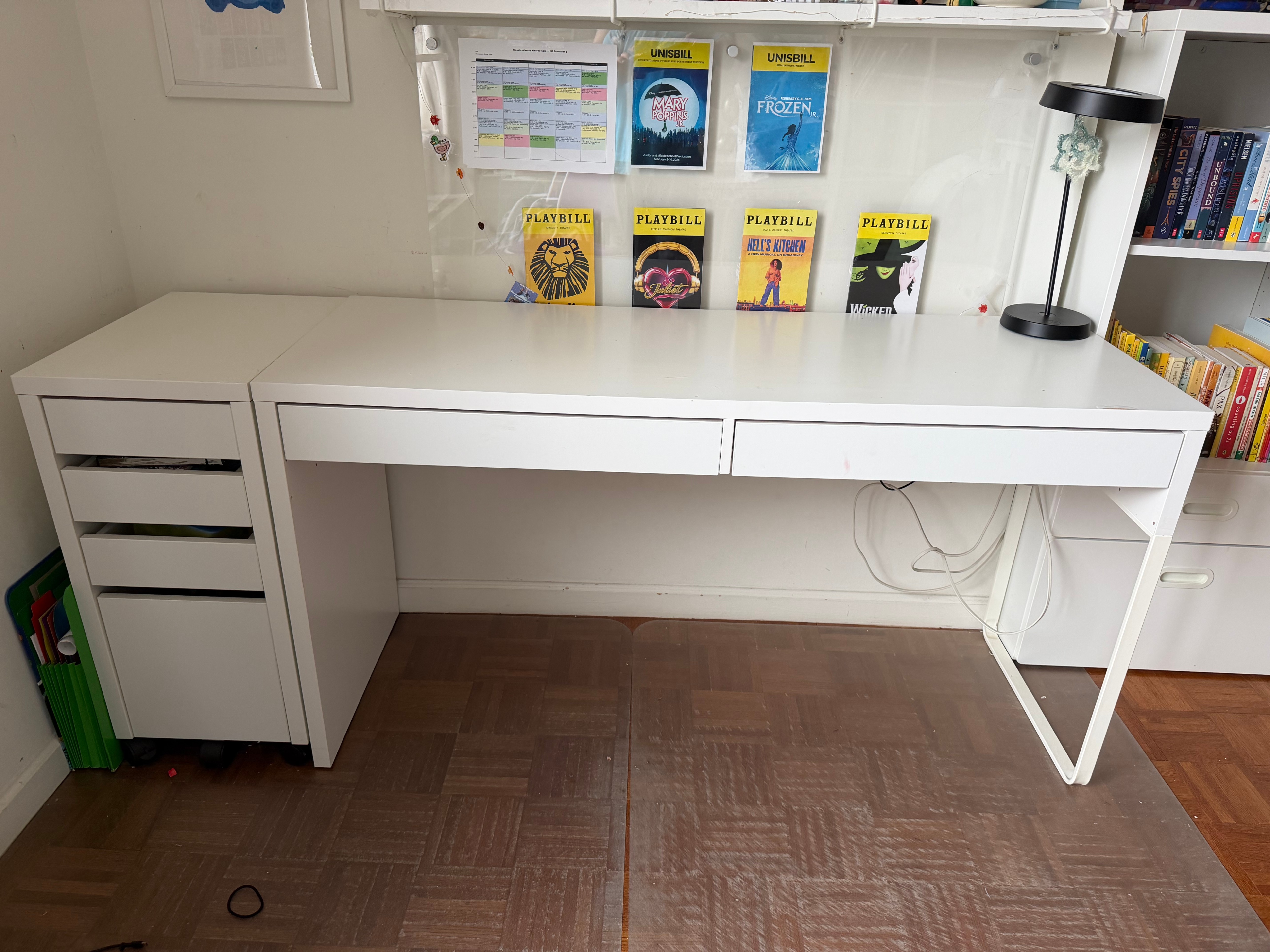 IKEA MICKE White Desk with Drawers - photo 2