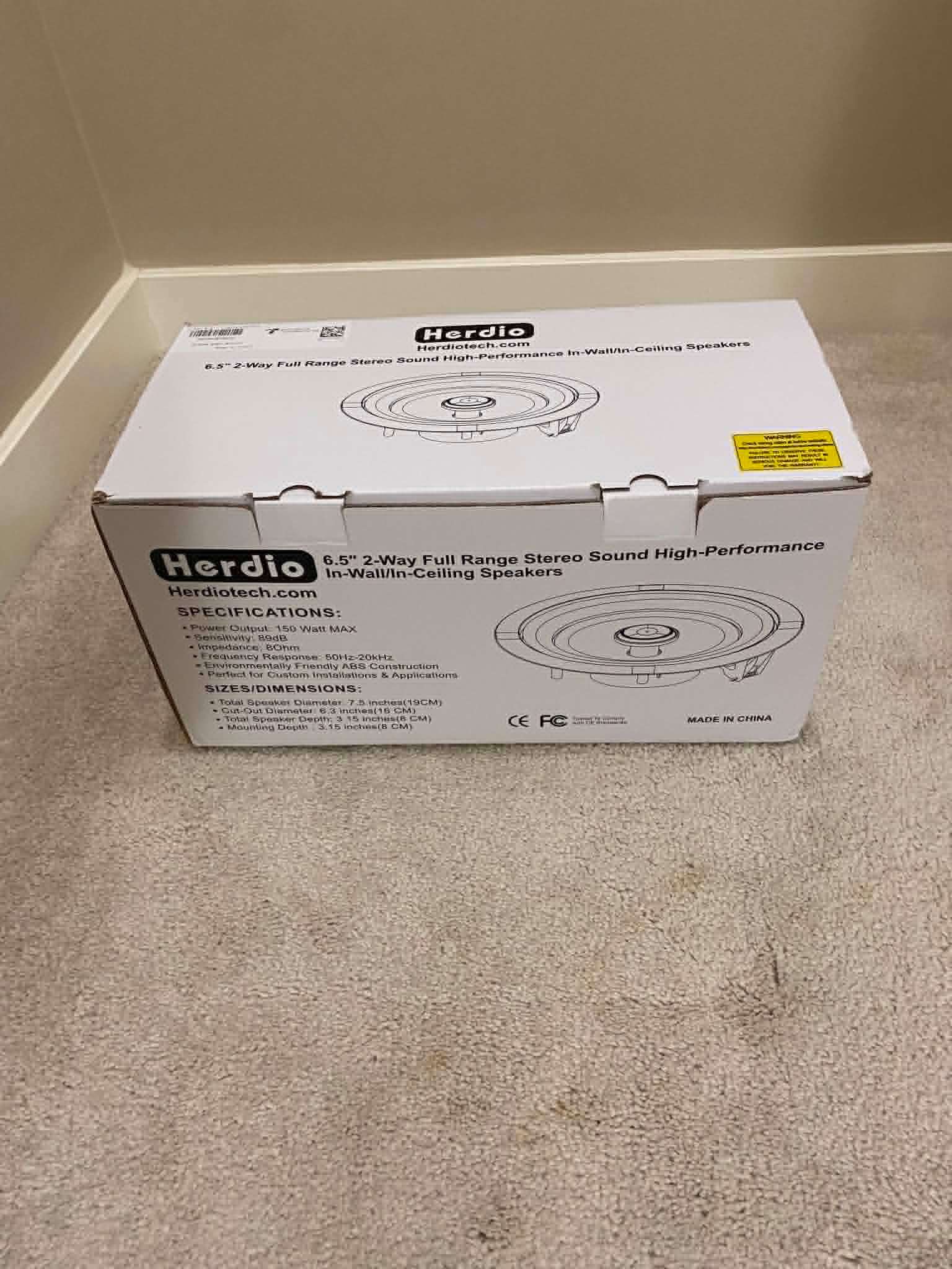 Herdio 6.5" 2-Way In-Wall/In-Ceiling Speakers - photo 3