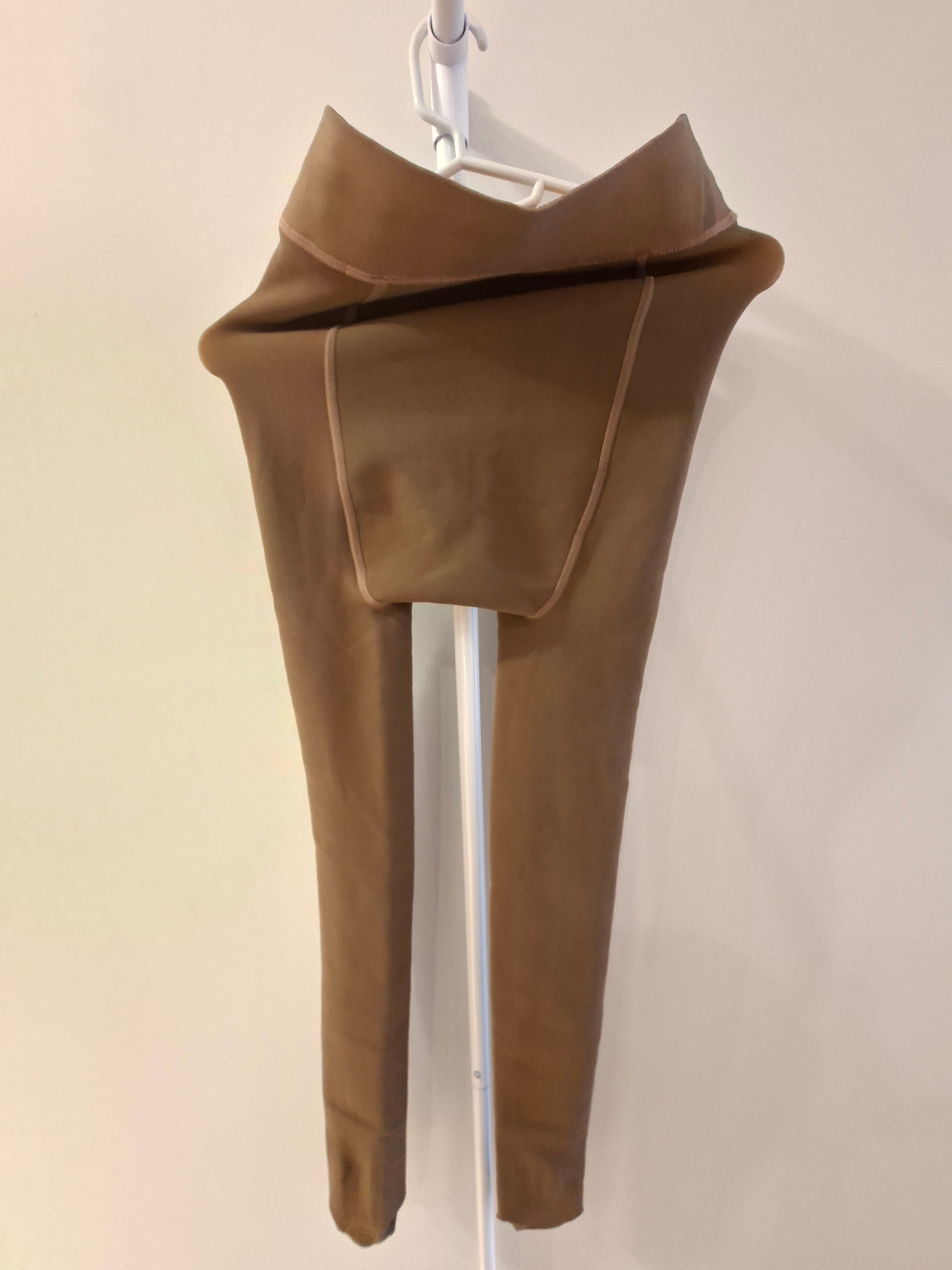 Black and coffee colored fleece-lined pantyhose/tights - photo 4