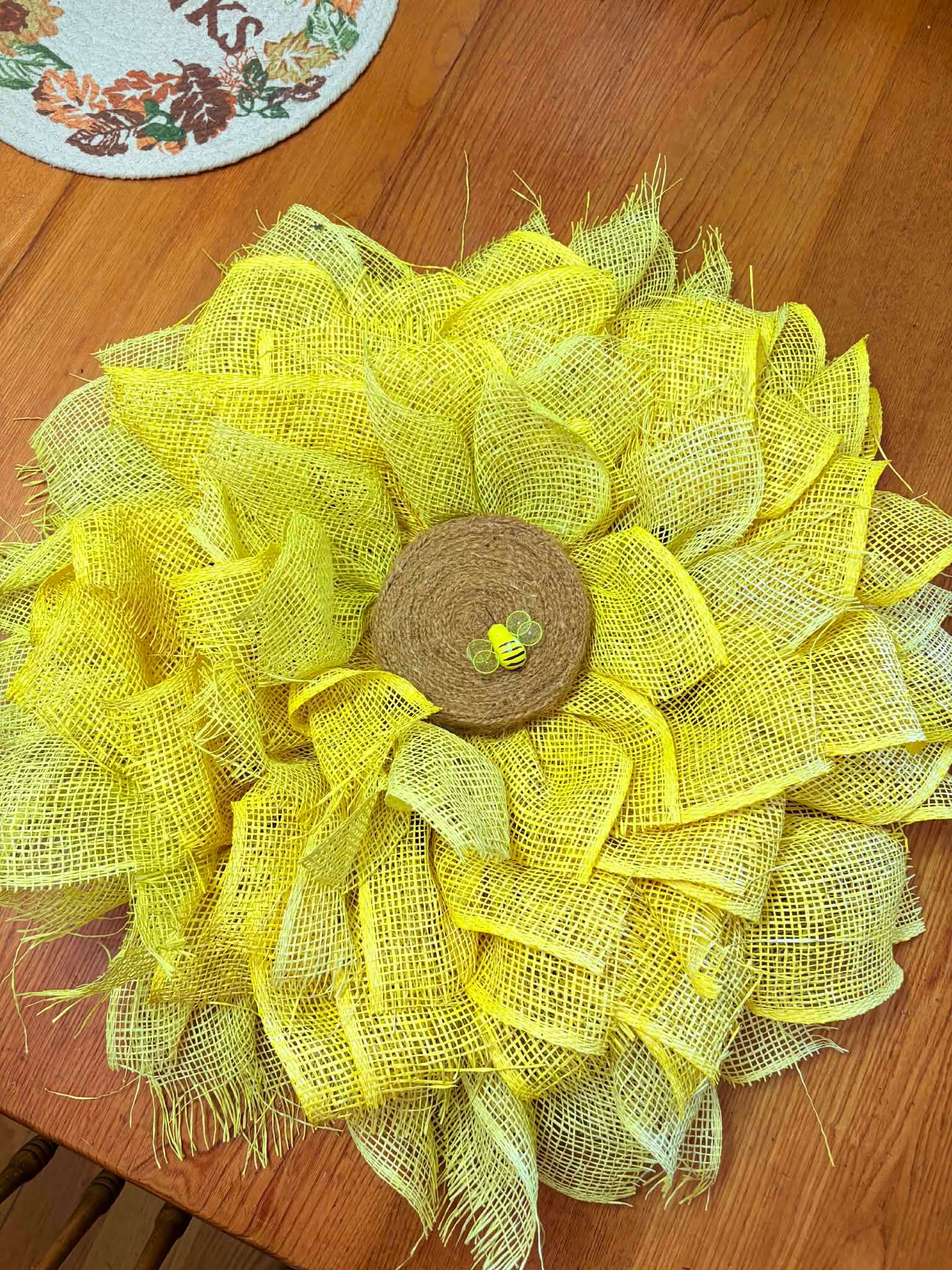 26" sunflower wreath - lots of life left