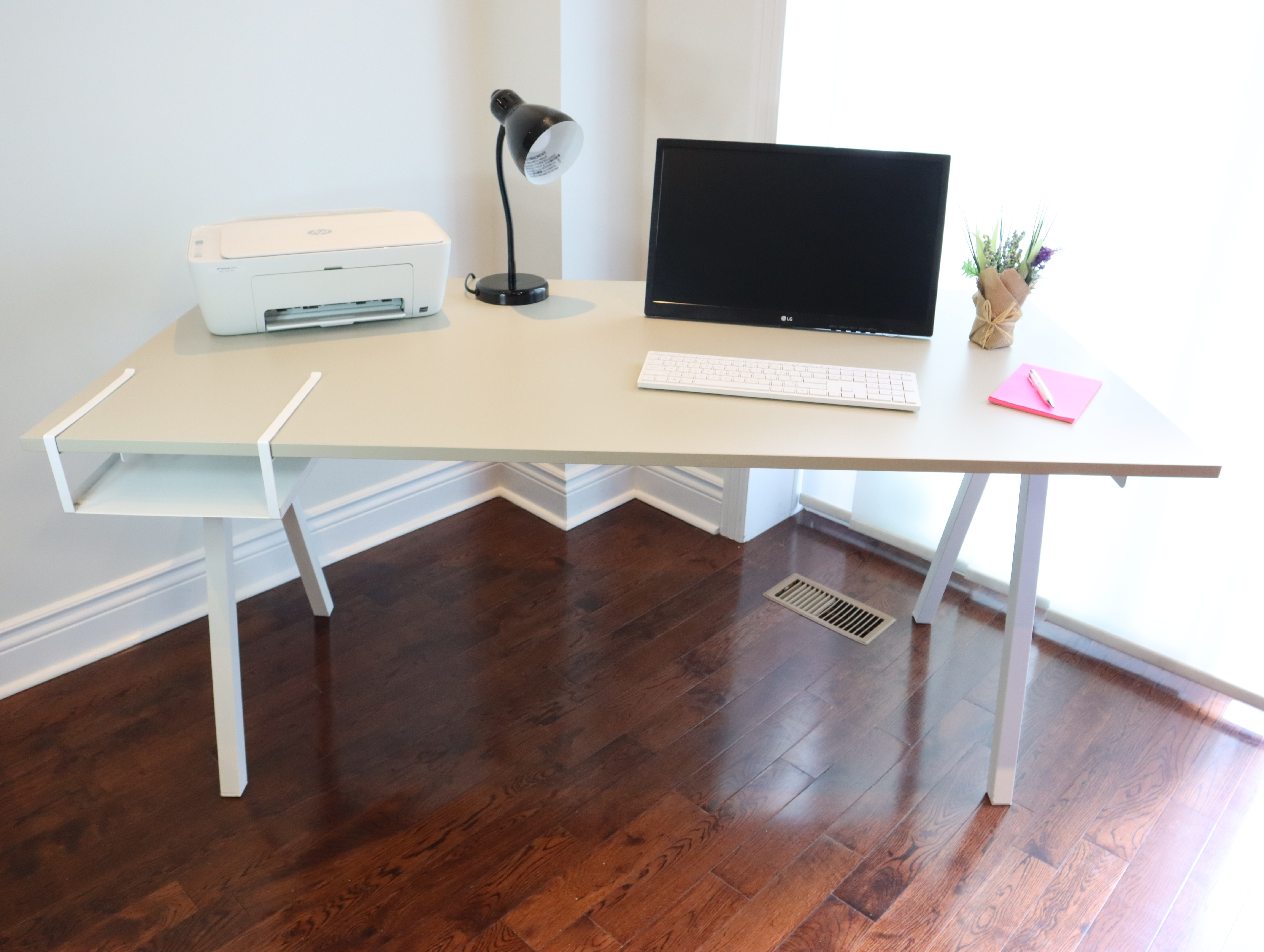 IKEA Trotten Desk with FREE Yamazaki Storage Shelf