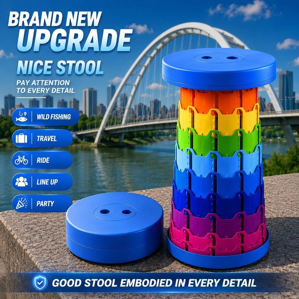 Onhand Portable Collapsible Folding Stool – Adjustable Height - photo 2