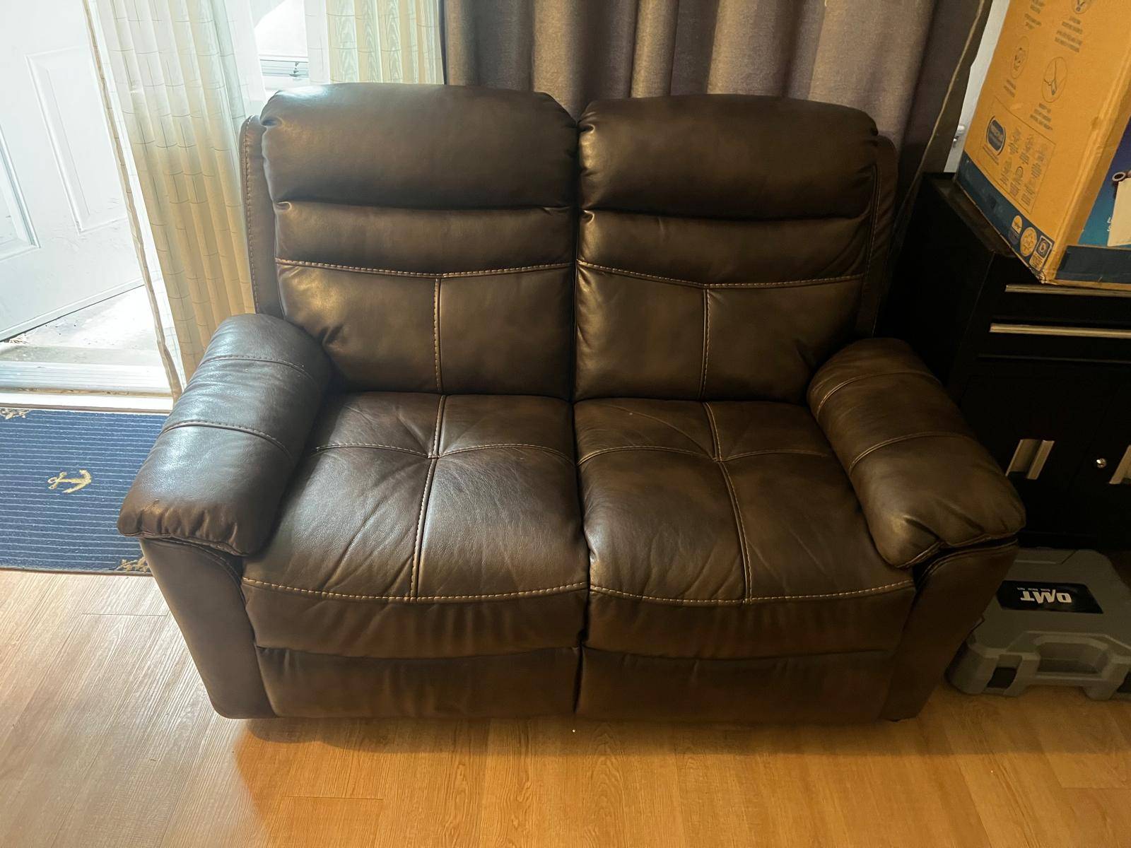 Leon’s Cooper Leather Reclining Sofa & Loveseat – Brown ️ - photo 4
