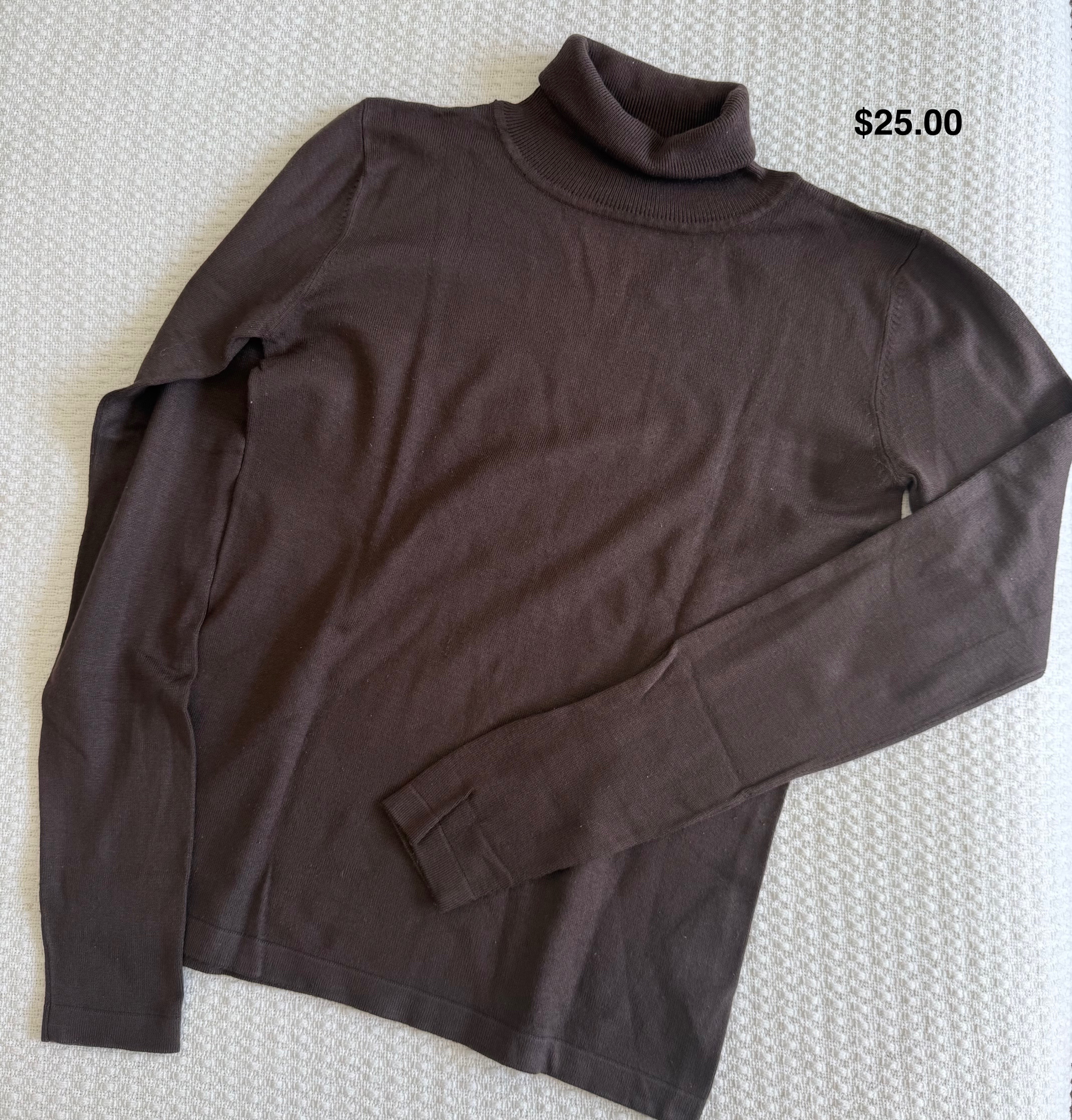 Brown Turtleneck Sweater
