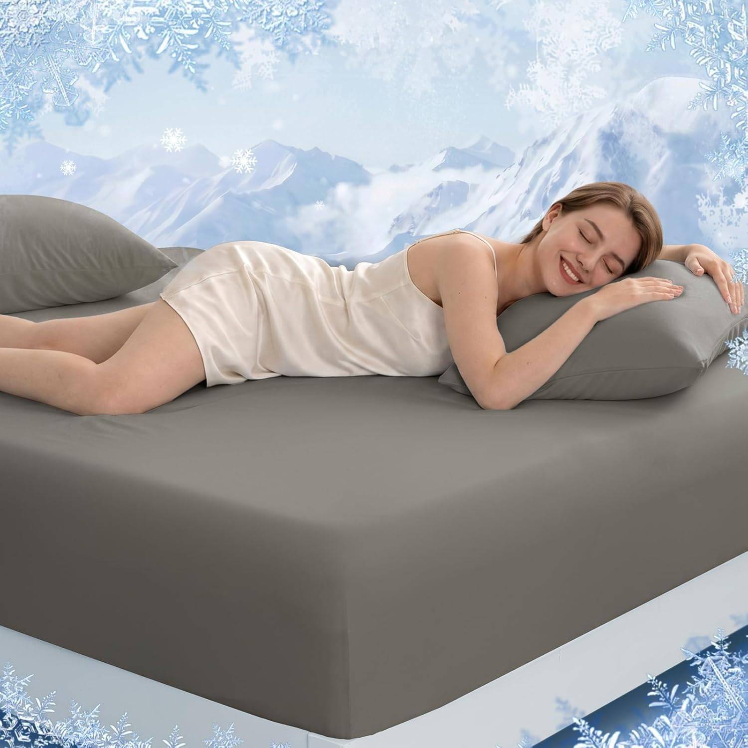 Ultra Cooling Sheet Set Queen Size, Q-Max >0.48 Fitted Sheet