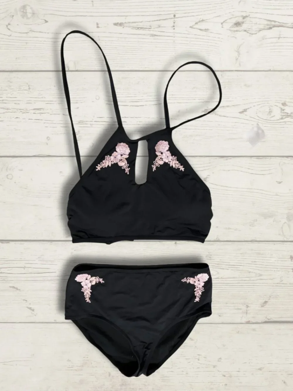 La Vie en Rose Aqua Floral High-Waisted Bikini Set – Medium - photo 3
