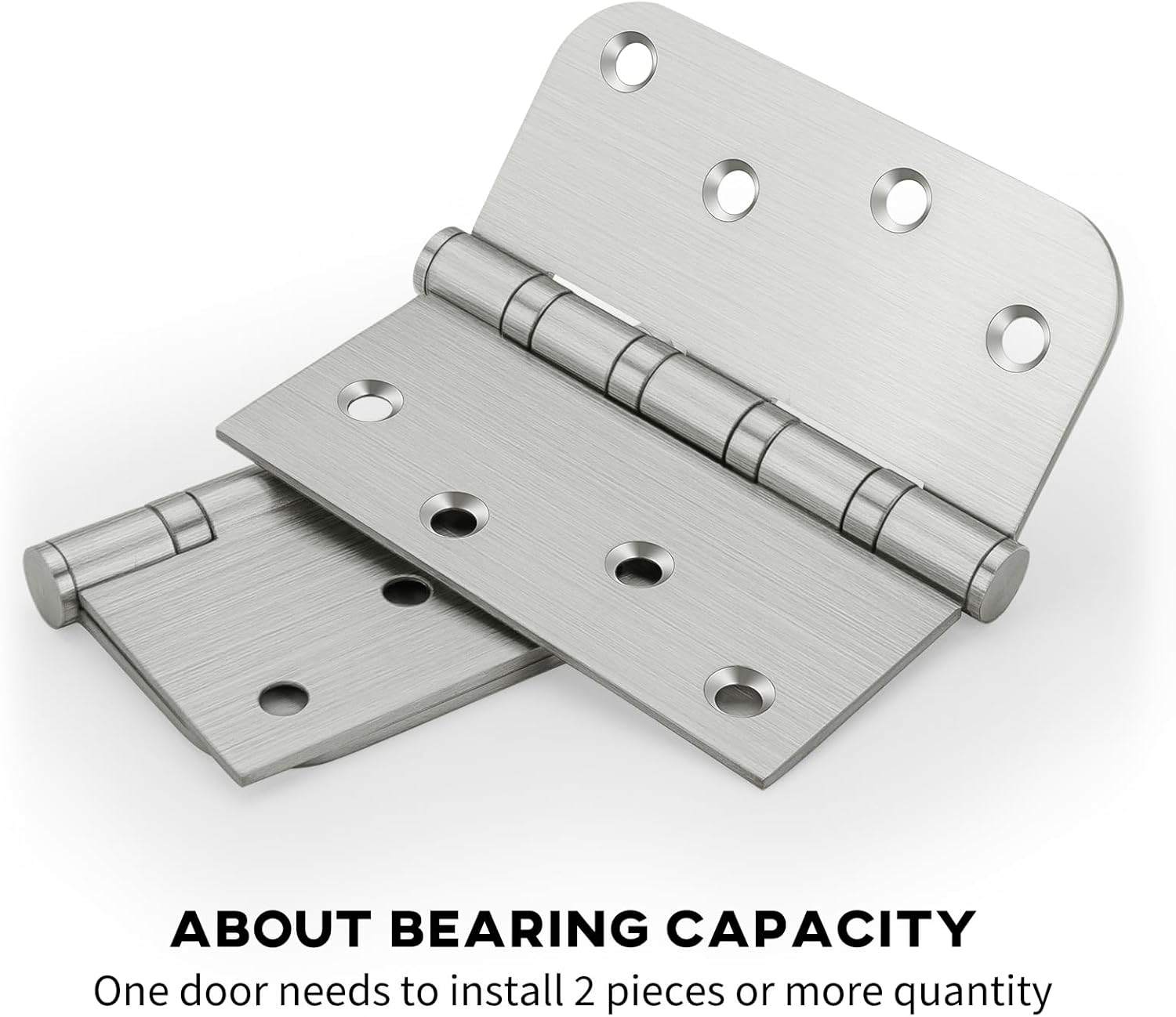 6 Pack 4 x 4 Inches Ball Bearing Satin Nickel Door Hinges