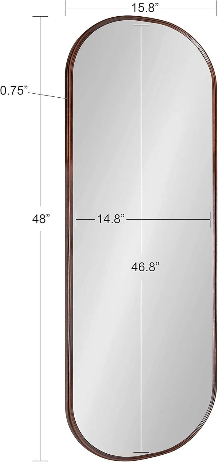 BRAND NEW Kate & Laurel Caskill Modern Oval Mirror - Bronze - photo 3