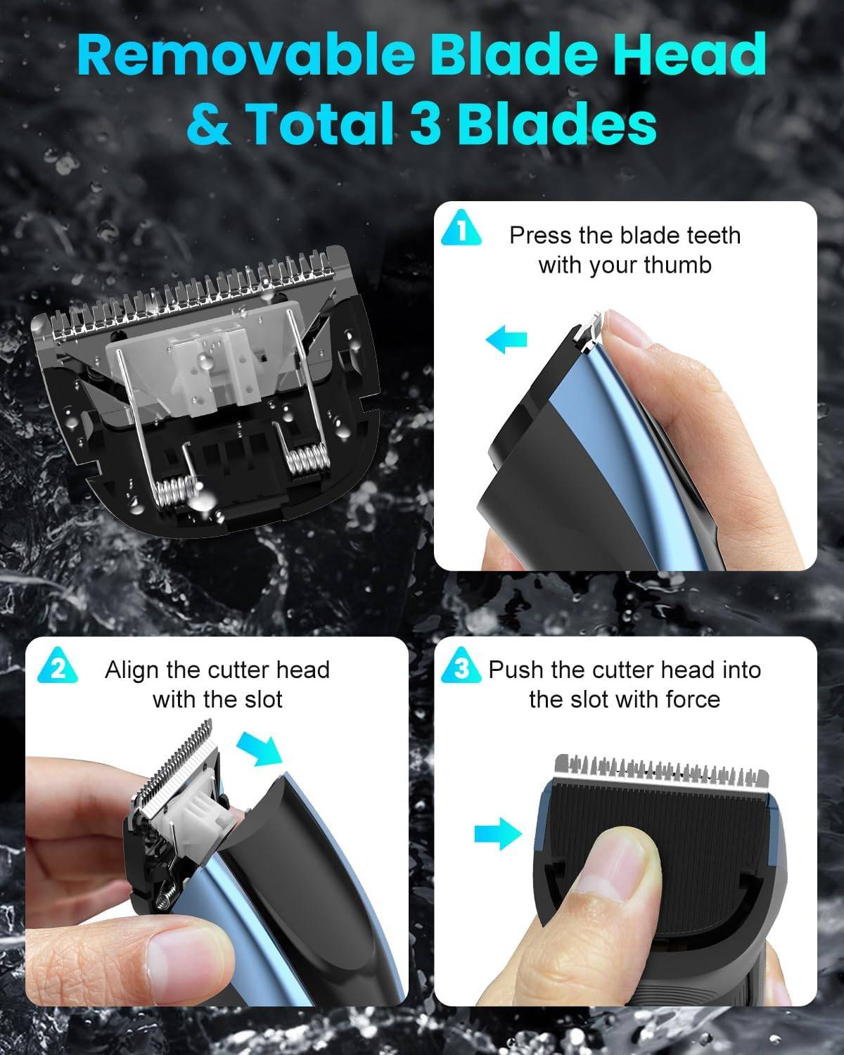 Sejoy Professional Cordless Hair Trimmer / Clipper, rechargeable - photo 4
