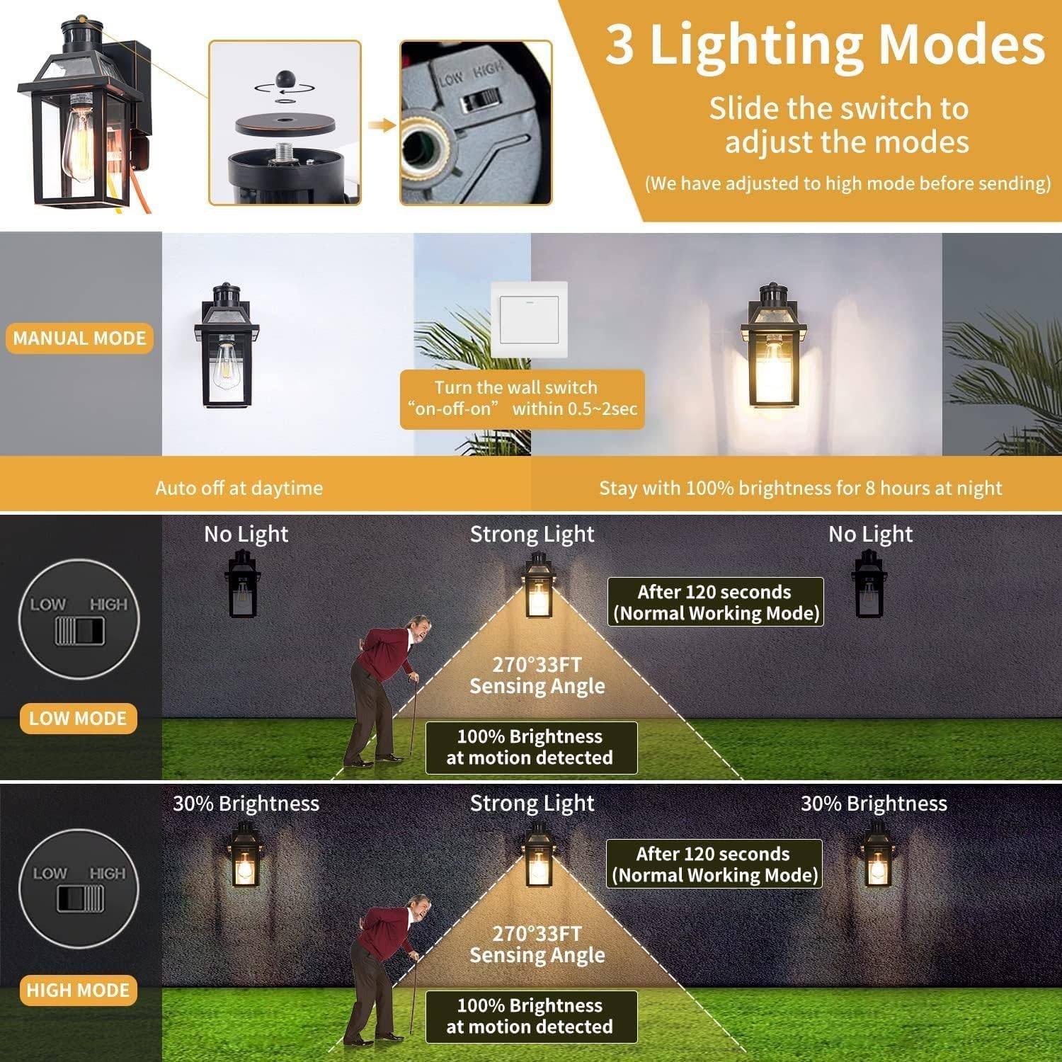 Porch Lights with GFCI Outlet