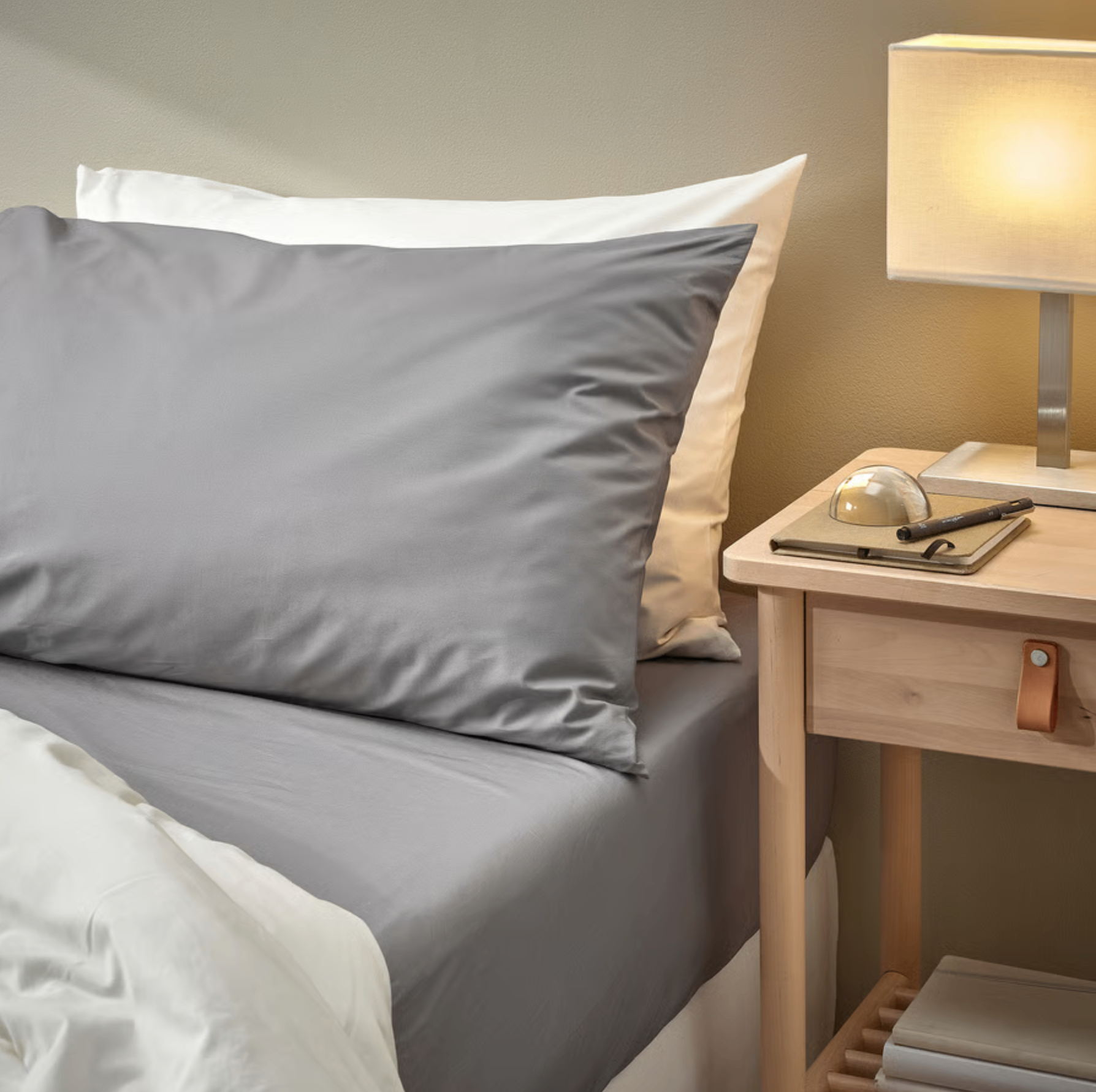 New IKEA RÖNNVECKMAL Pillowcases Gray (Queen) ($15 for 3 sets) - photo 4