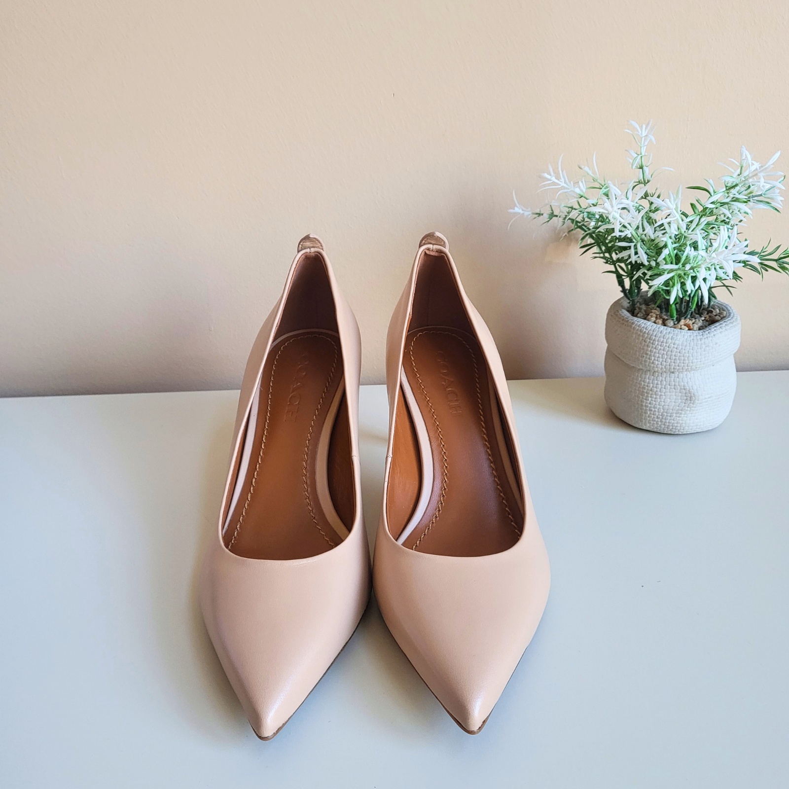 Coach - Waverly 65 Leather Beechwood Pumps - Pre-Loved! 👠